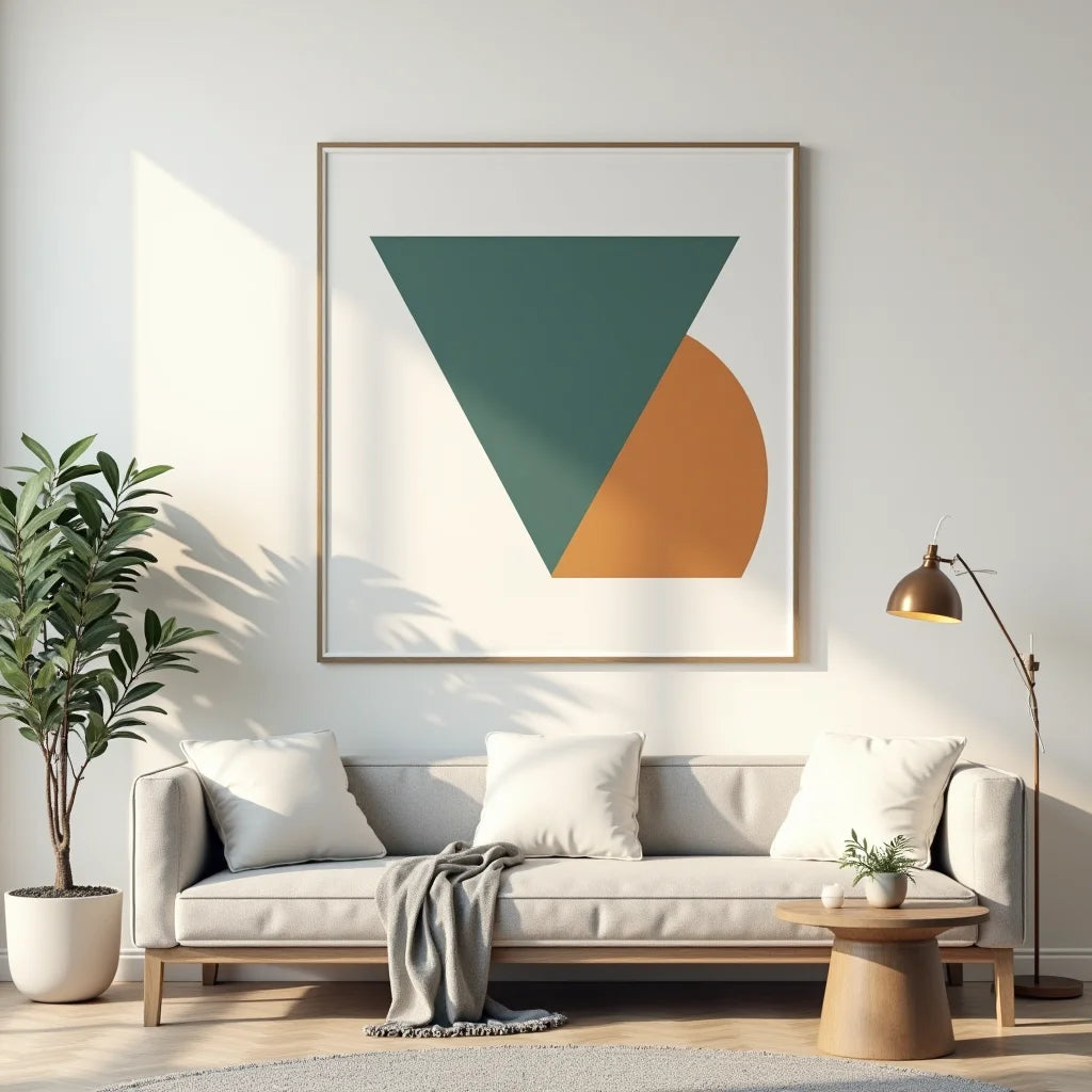Geometric Wall Art: Elevate Rooms with Modern Shapes