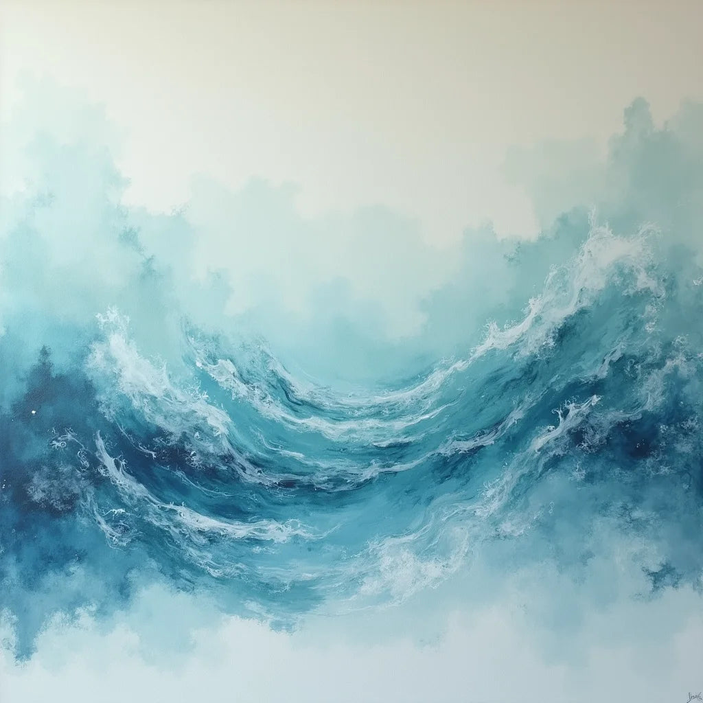 Opere d'Arte Ispirate all'Acqua che Valorizzano Qualsiasi Parete con Toni Oceanici