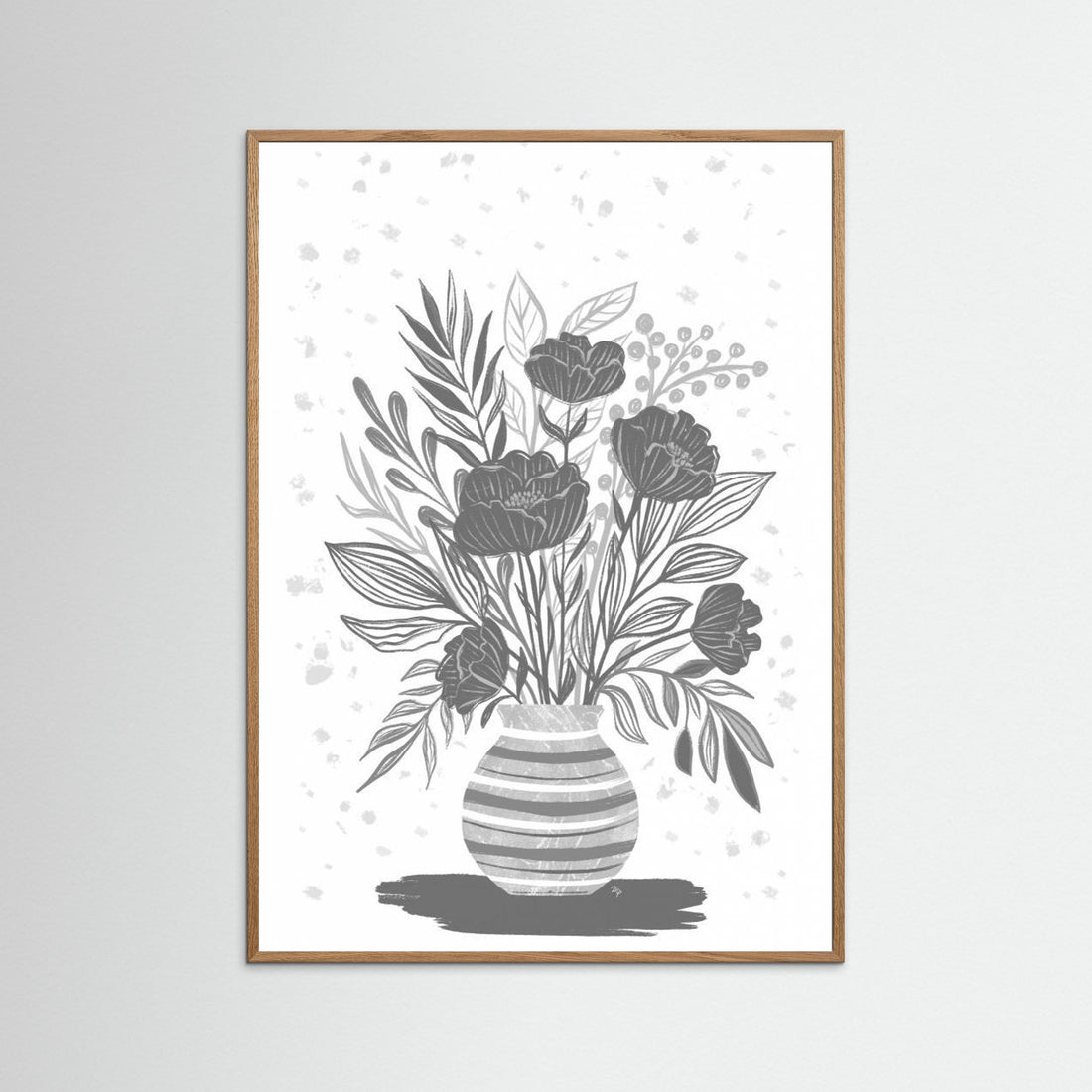 Grey Flowers by Martina