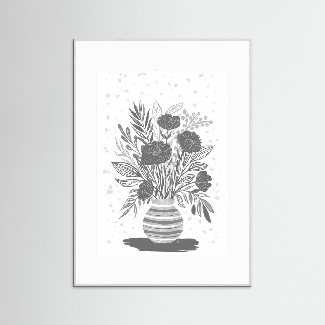 Grey Flowers by Martina
