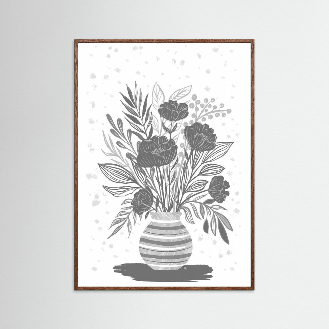 Grey Flowers by Martina