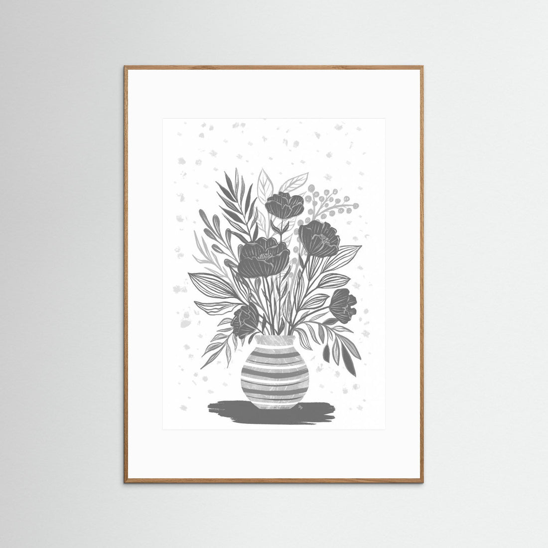 Grey Flowers by Martina
