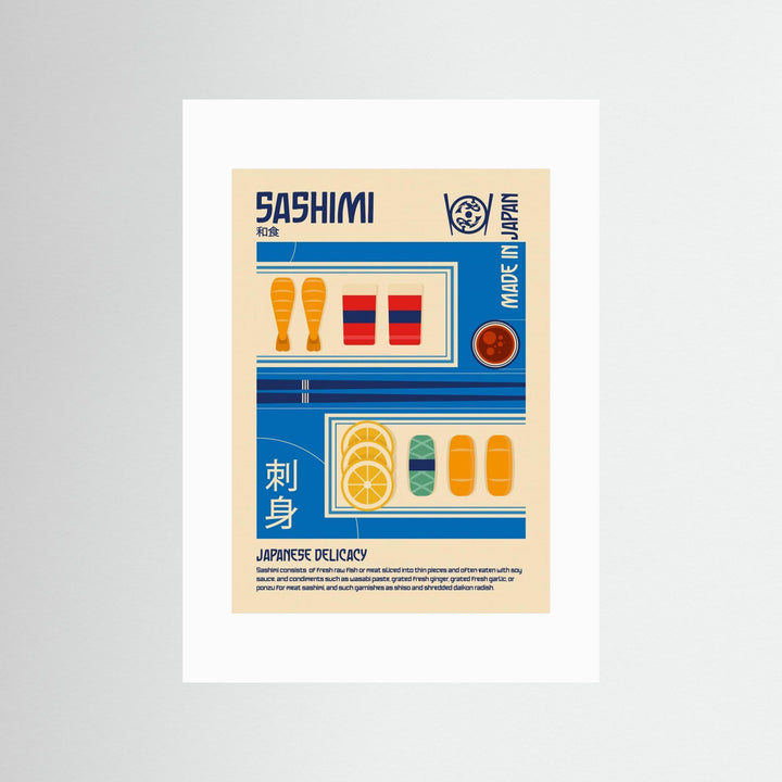 Sashimi Japanese Food Print by Retrodrome