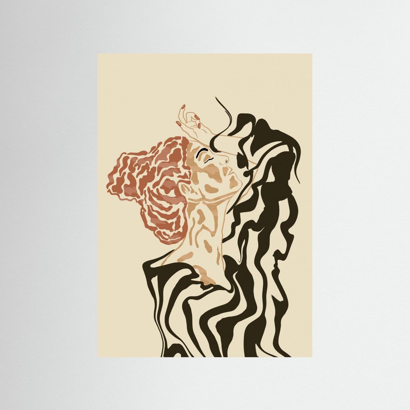 Woman In a Striped Blouse by Sannel Larson