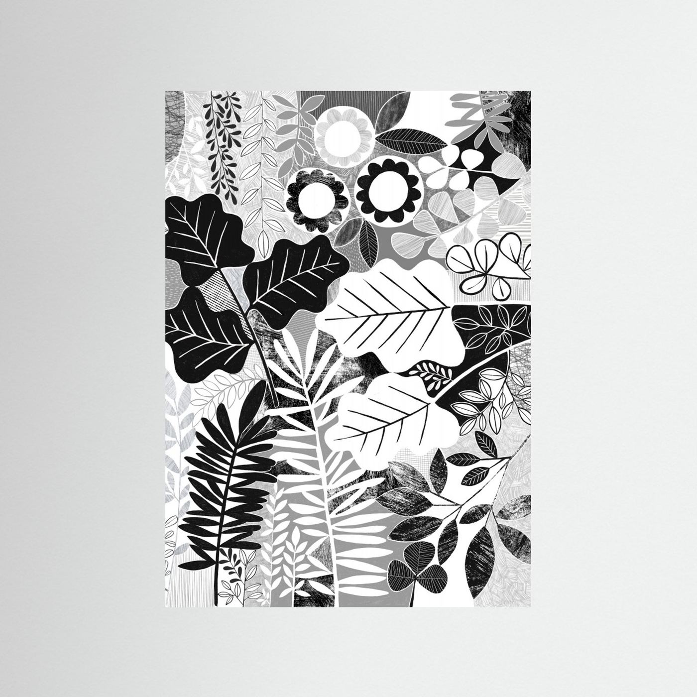 Modern Botanical / Black & White by Susan Black