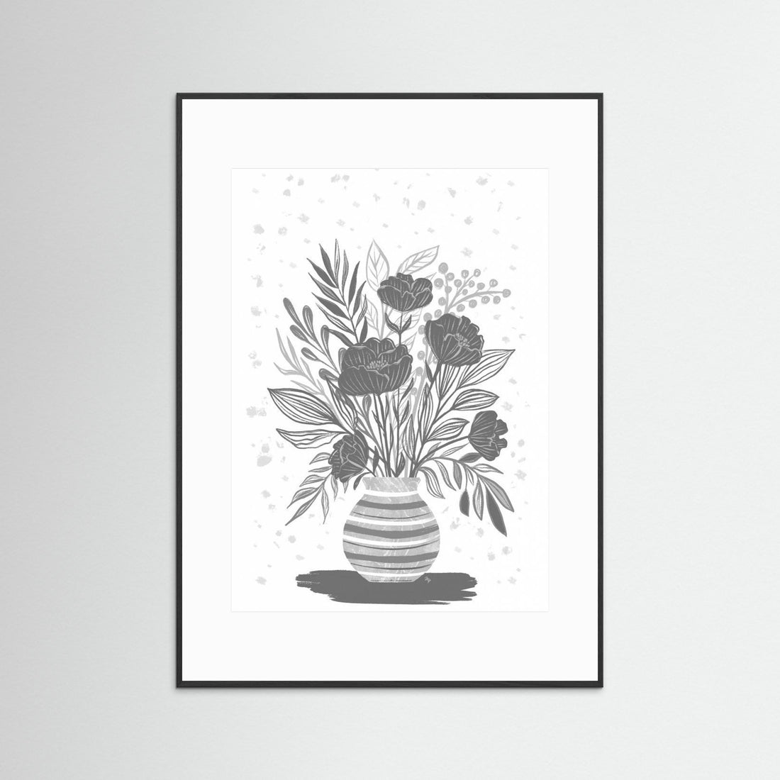 Grey Flowers by Martina