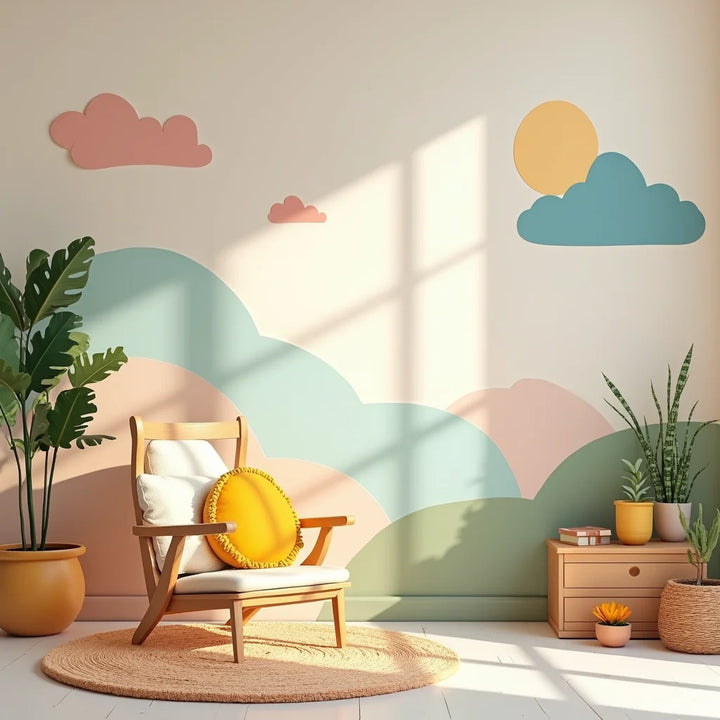 Kreative, farbenfrohe Kinderzimmer-Kunstideen zum Spielen