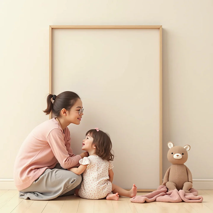 Mutter-Tochter-Kunstdruck für warme Familienwände und Freude