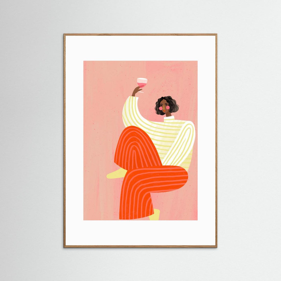 The Woman with the glass of wine by Bea Müller