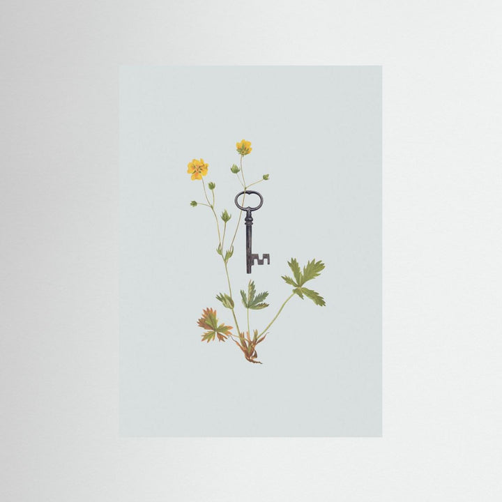 Botanical vintage key by Frida Floral Studio