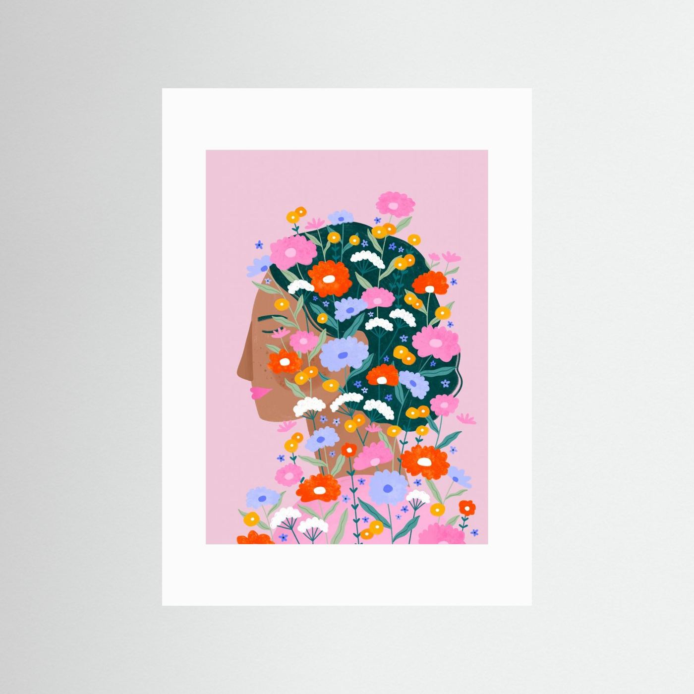 Colourful flower Lady by Bea Müller