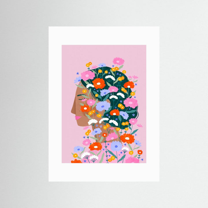 Colourful flower Lady by Bea Müller