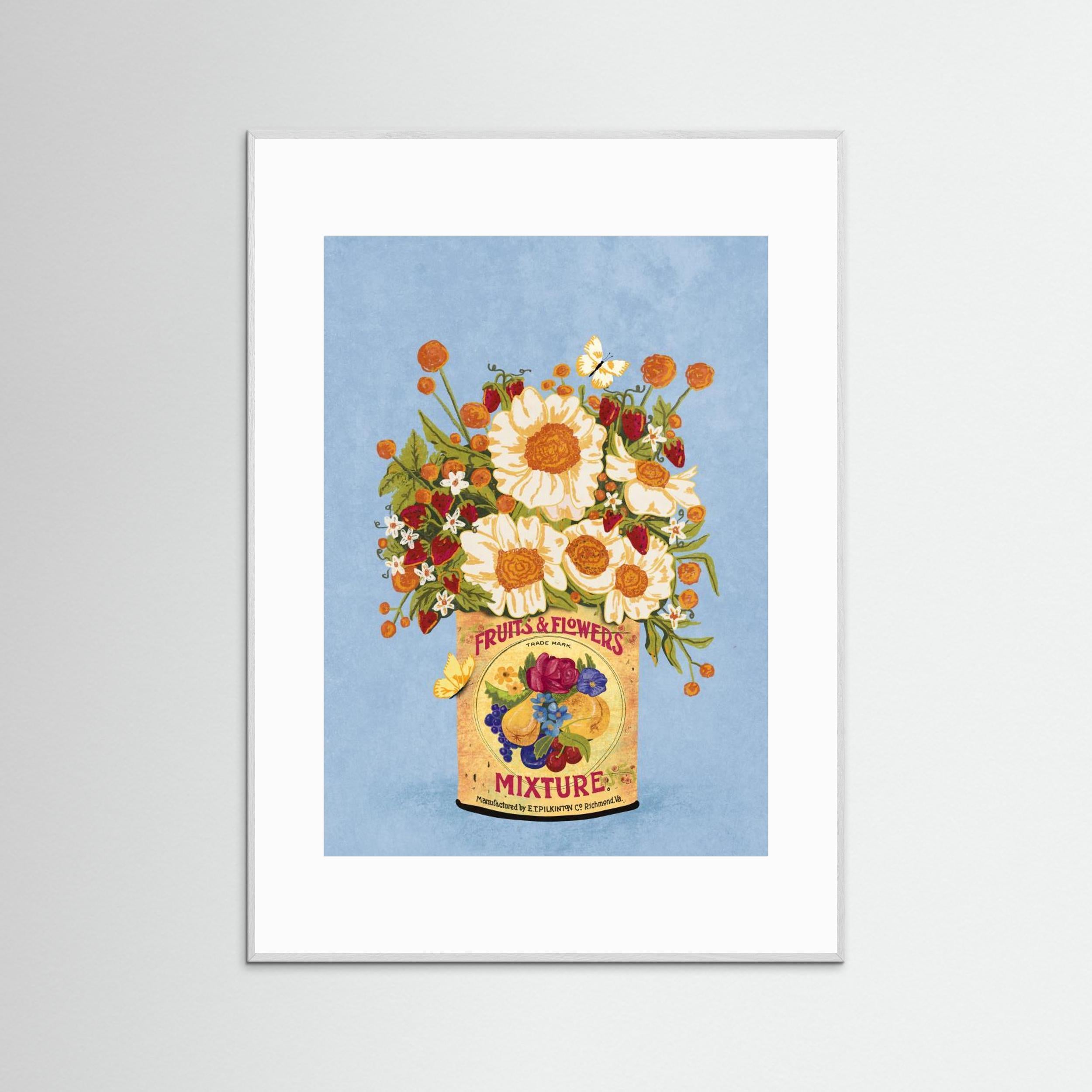 Flowers In a Vintage Tea Can by Raissa Oltmanns