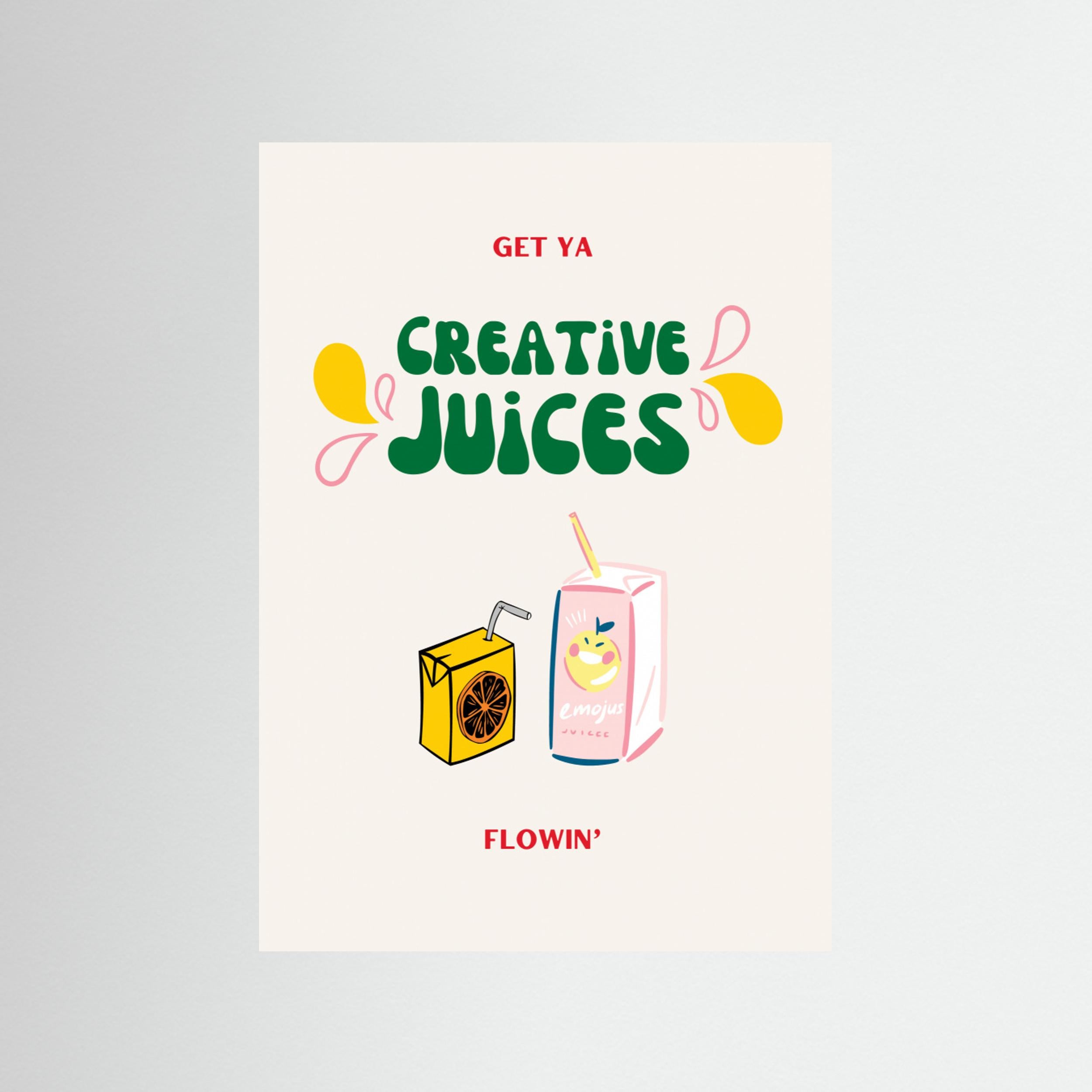 Creative Juices Print by Nazma Khokhar