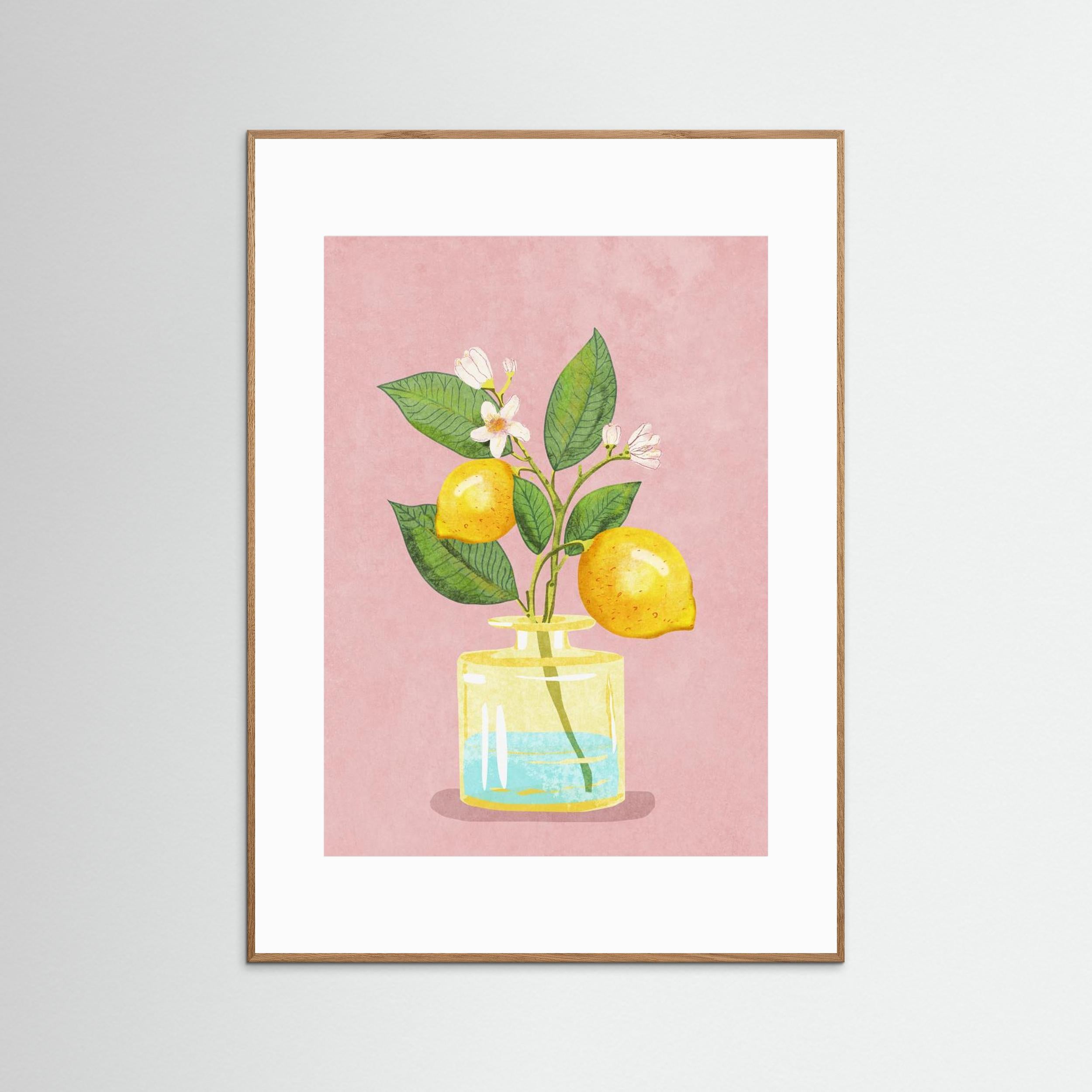 Lemon Bunch In Vase by Raissa Oltmanns