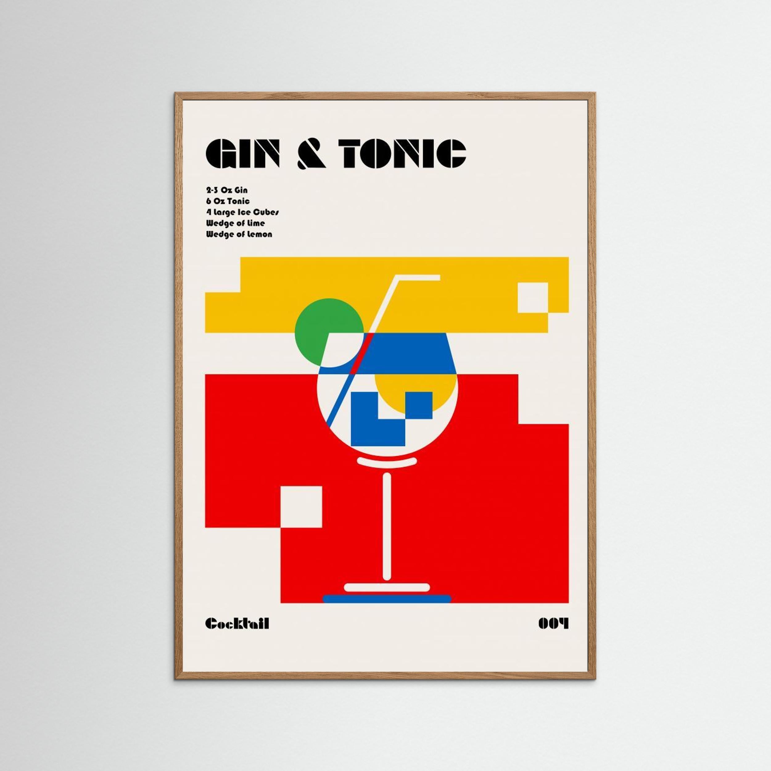 Gin &amp; Tonic Bauhaus Cocktail by Retrodrome