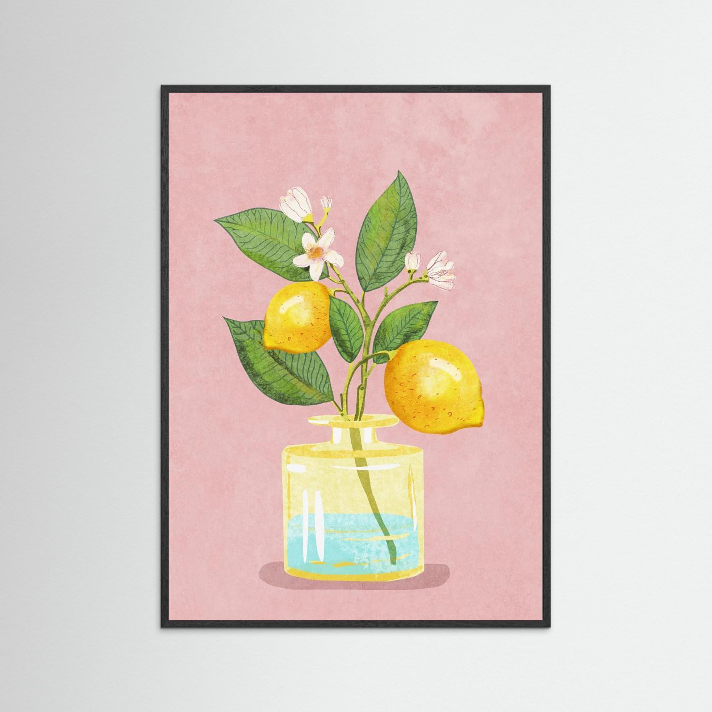 Lemon Bunch In Vase by Raissa Oltmanns