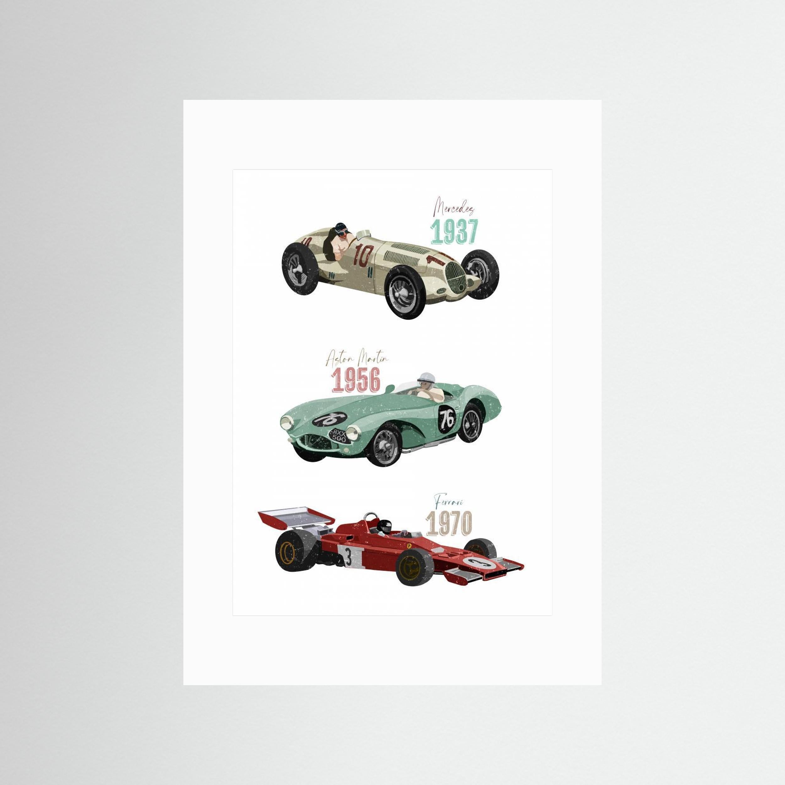 Vintage Racecars by Goed Blauw