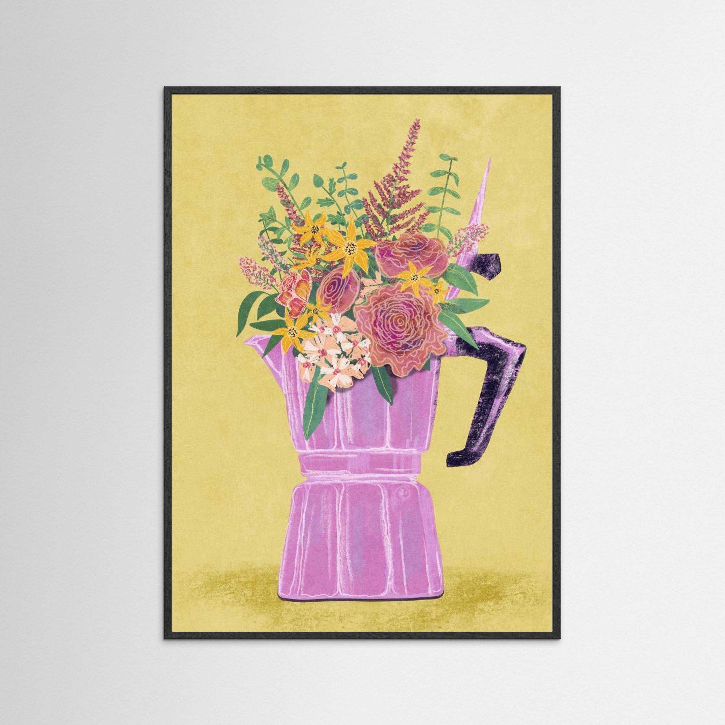 Espresso Maker with Flowers by Raissa Oltmanns