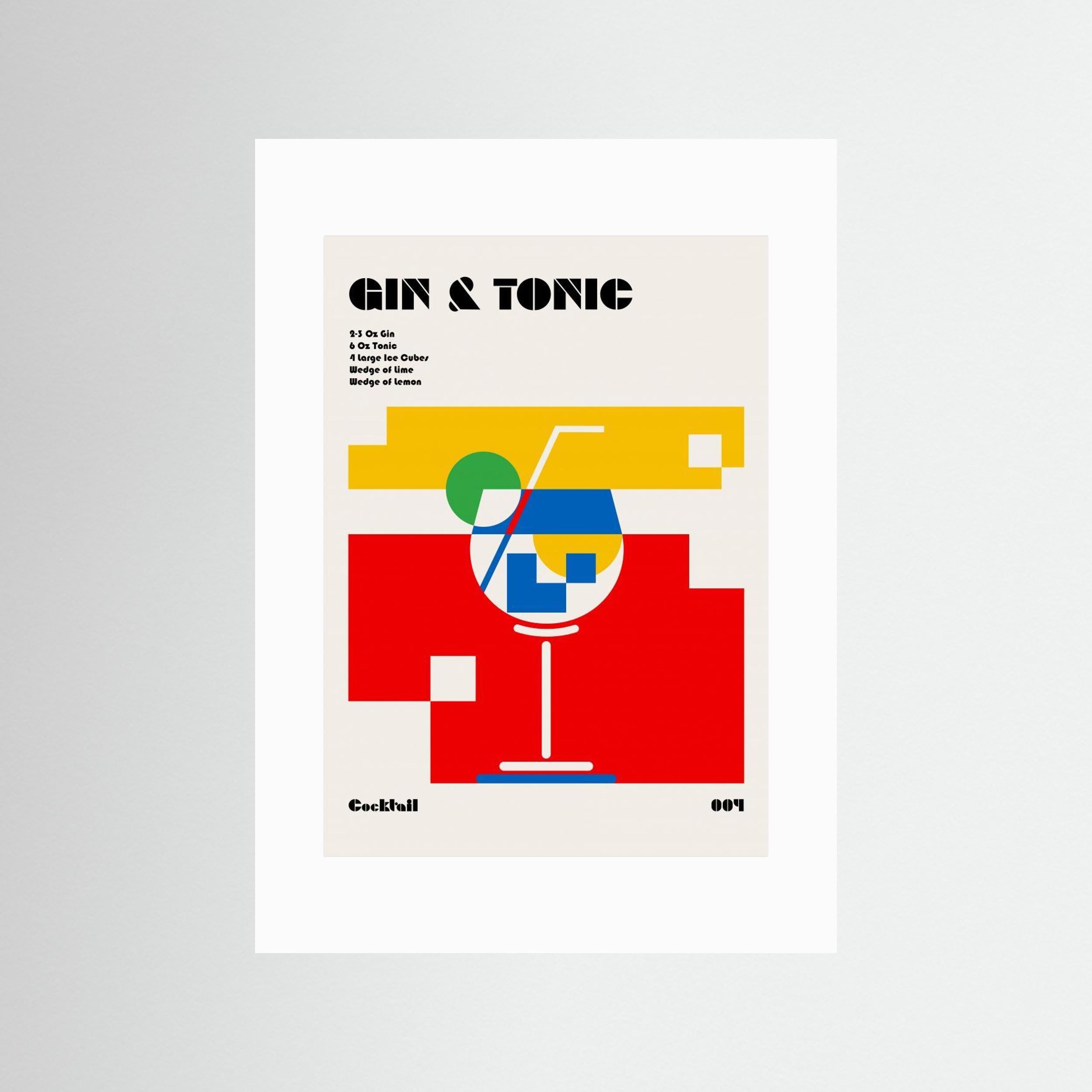 Gin &amp; Tonic Bauhaus Cocktail by Retrodrome