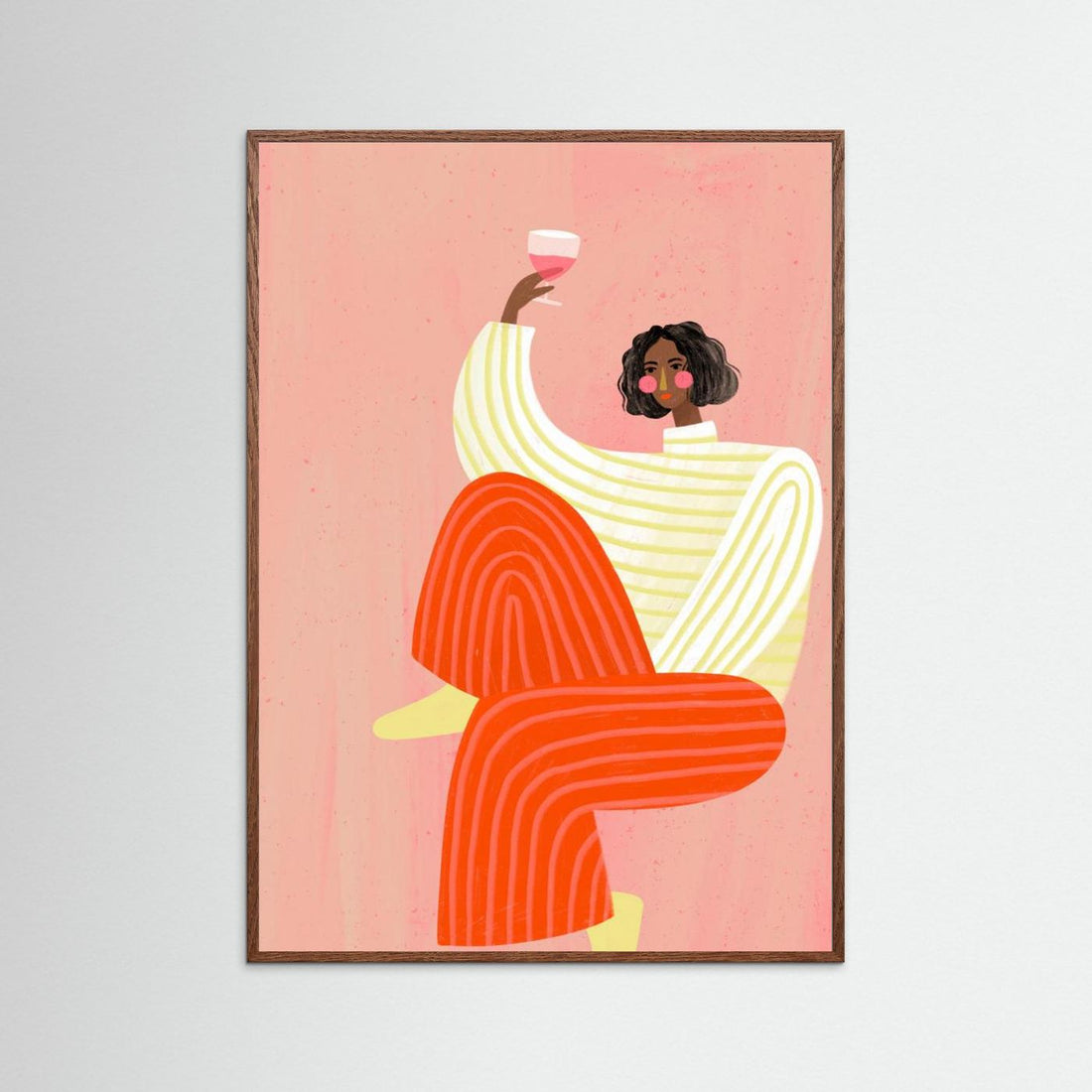 The Woman with the glass of wine by Bea Müller