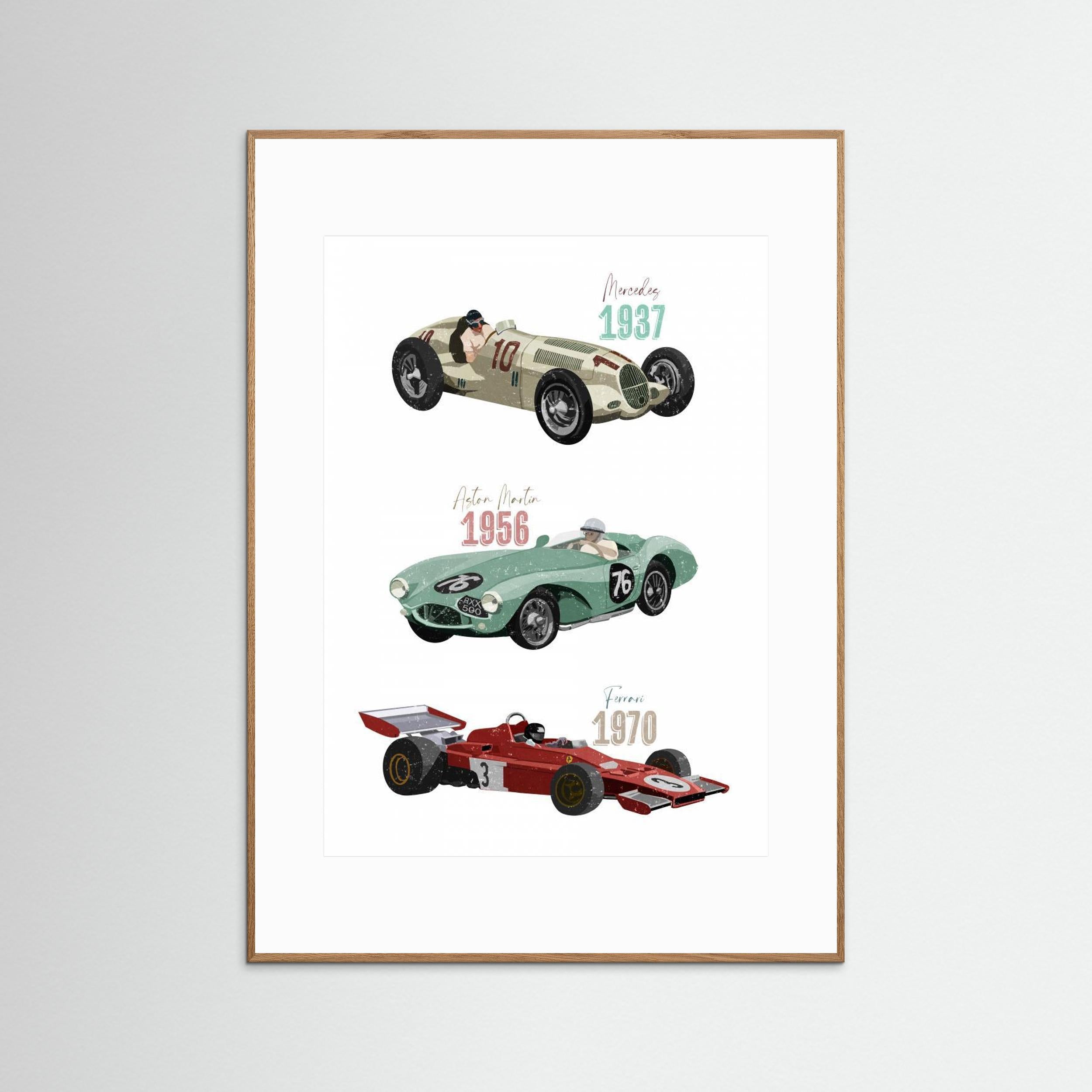 Vintage Racecars by Goed Blauw