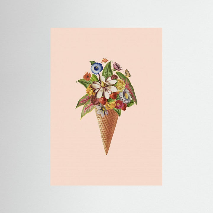 Botanical pink ice cream by Frida Floral Studio