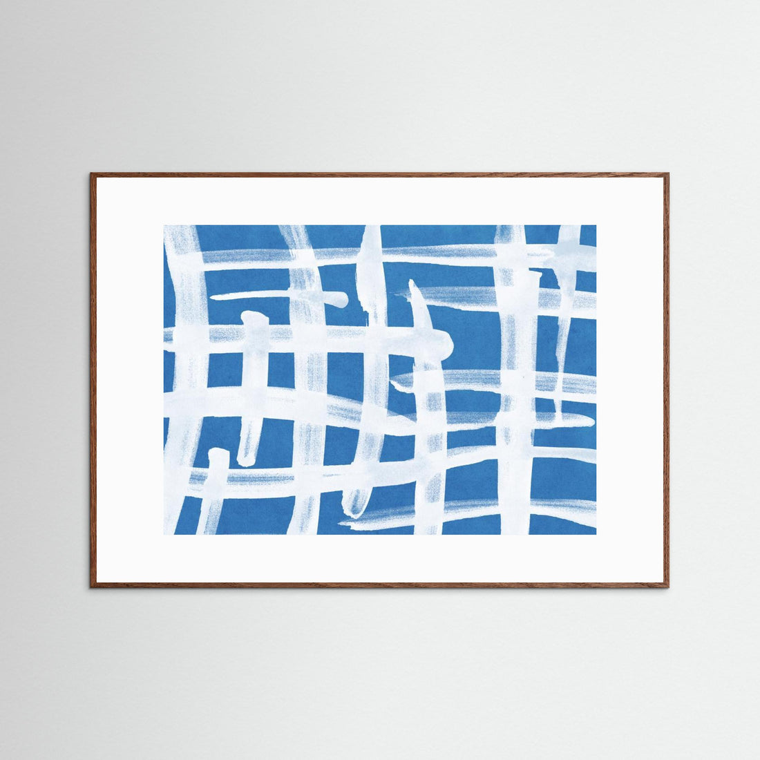 Abstract Lines Blue and White 02 by Amini54
