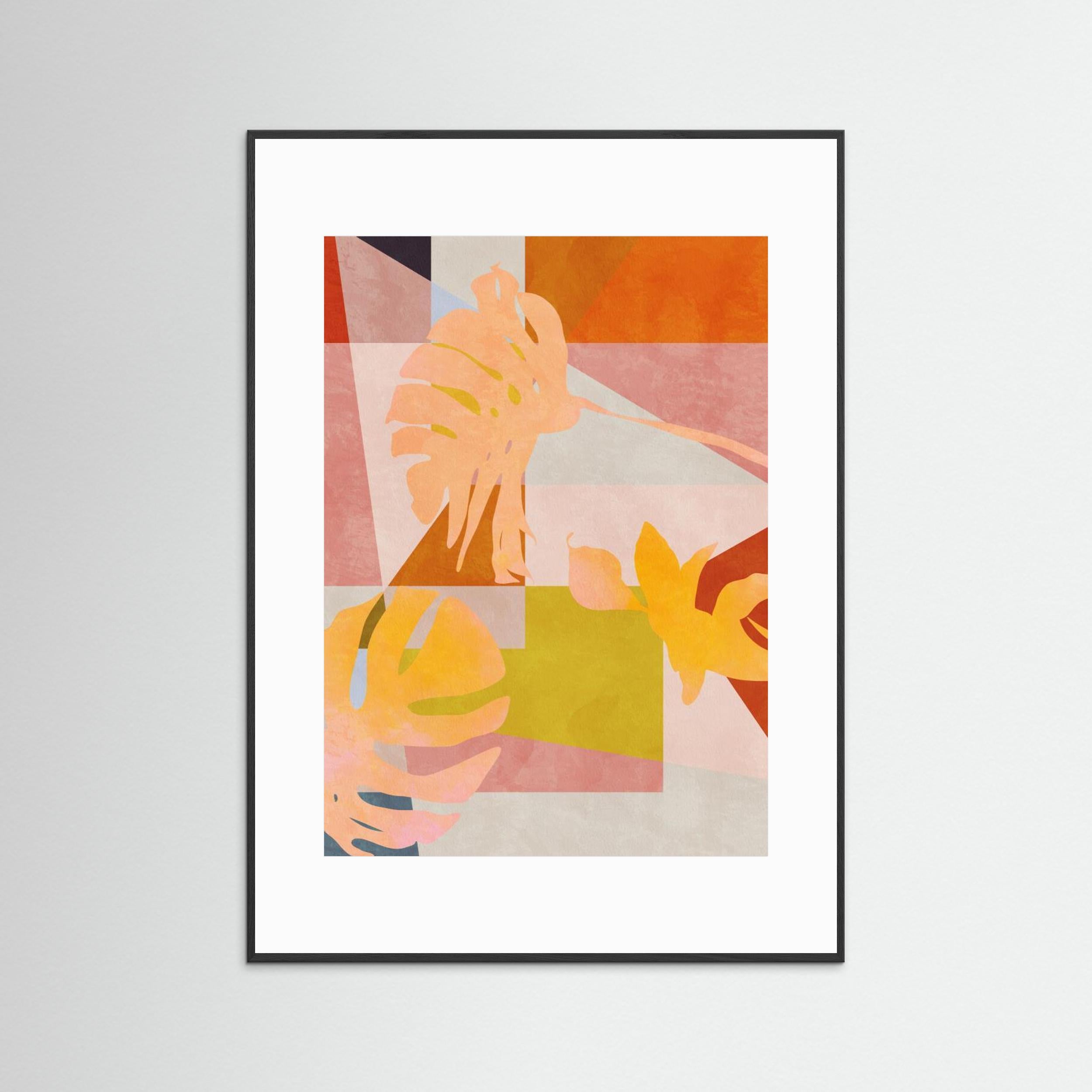 Organic Bauhaus Geometry Leaves by Ana Rut Bre