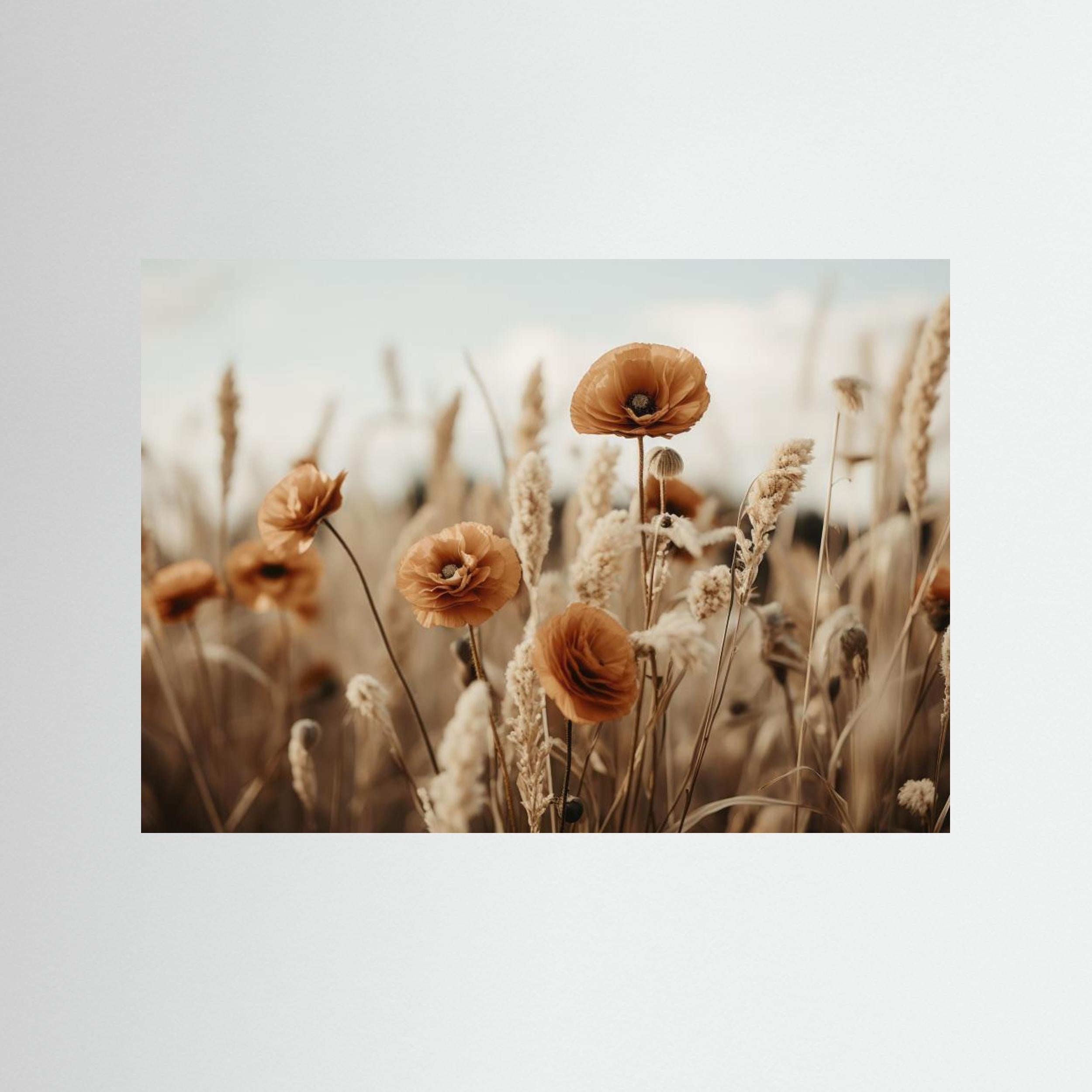 Orange Poppy Field by Treechild