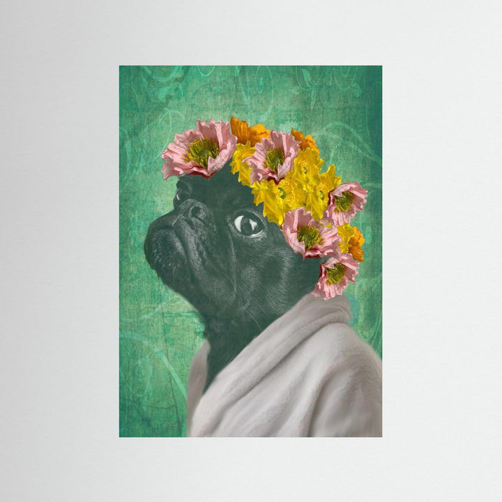 Pug Portrait by Sannel Larson