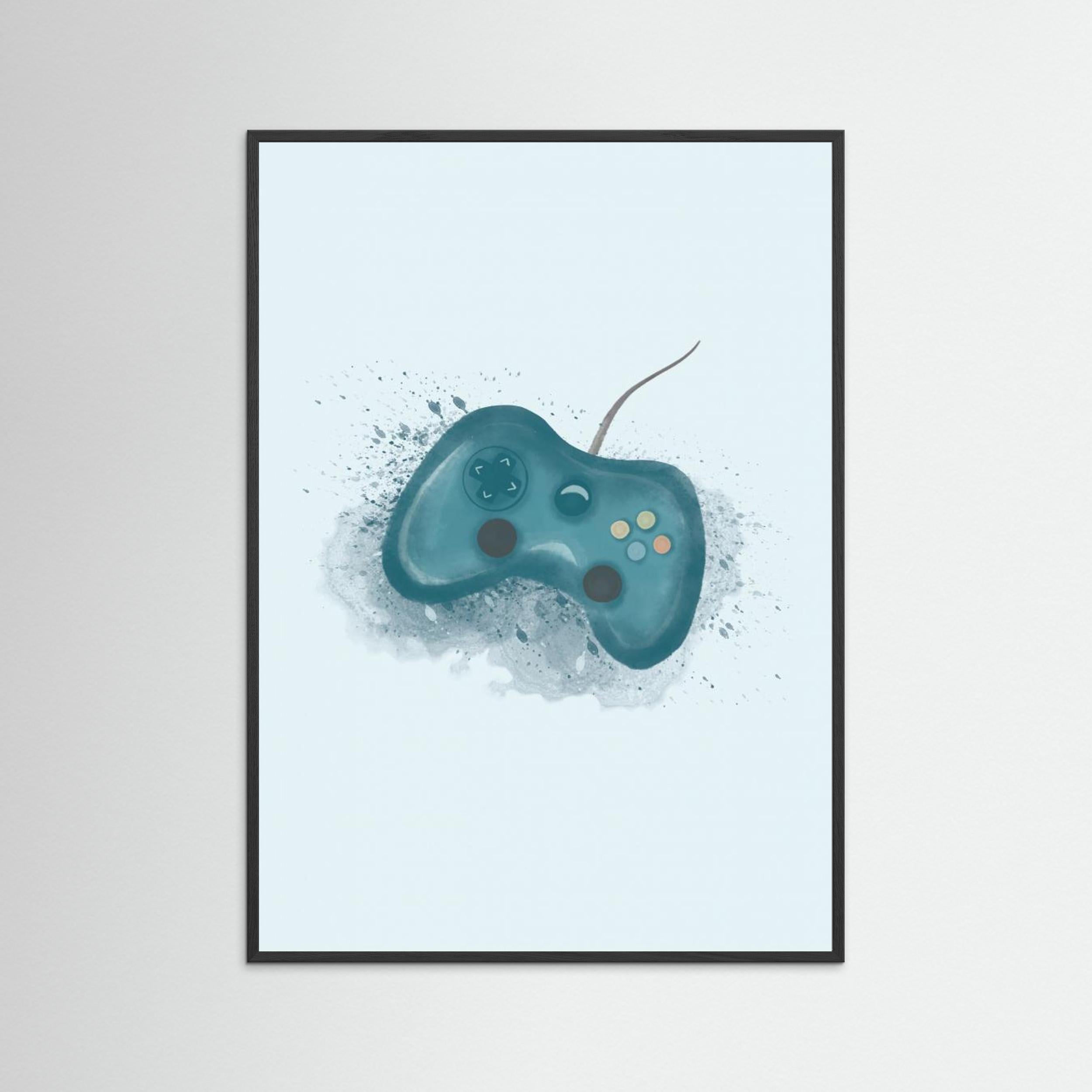 Gamer Splash Blue by Aminah Eleonora