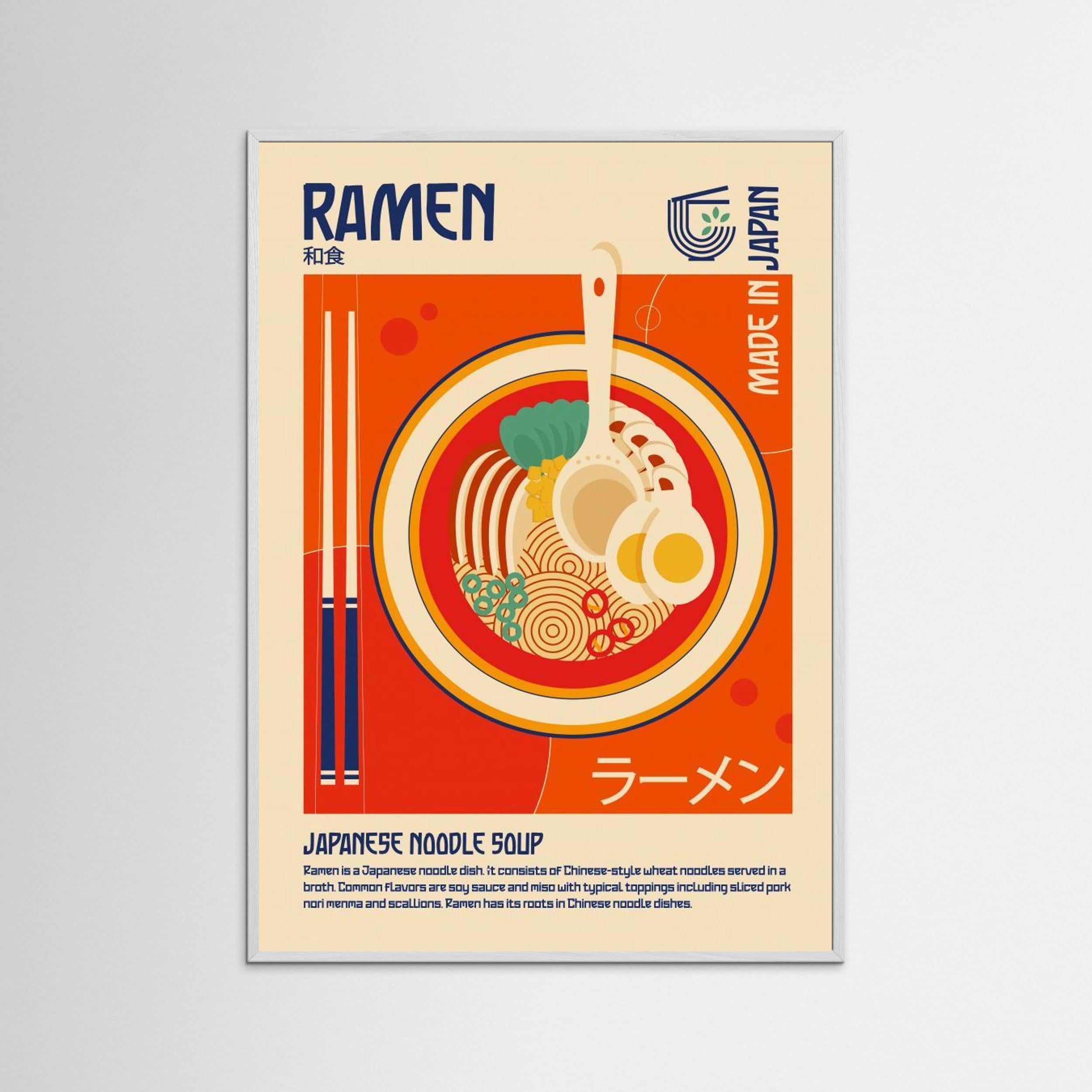 Ramen Japanese Food Print by Retrodrome