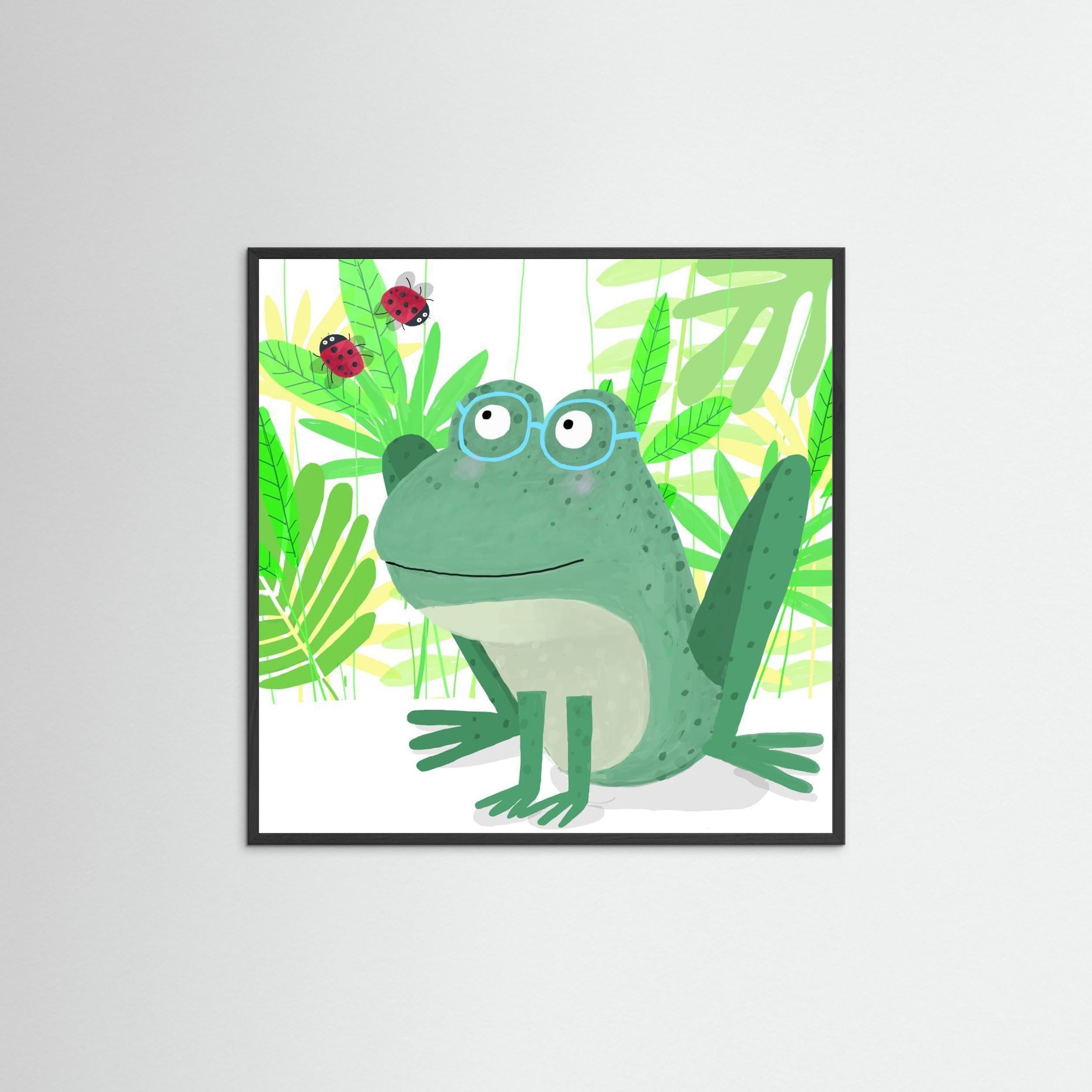 Funny Jungle Frog with Ladybirds by Carla Daly