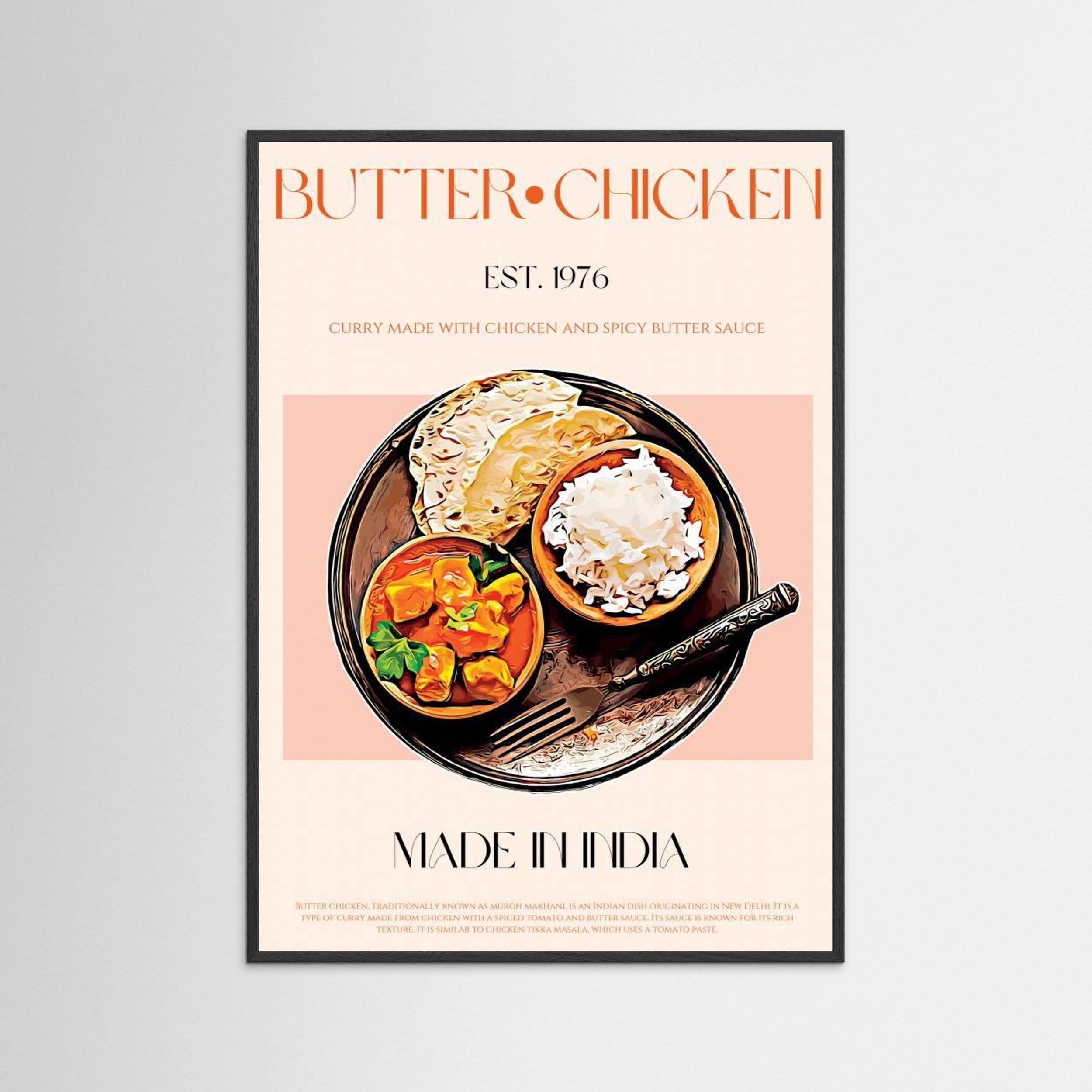 23ratiobutterchickenprint by Nazma Khokhar
