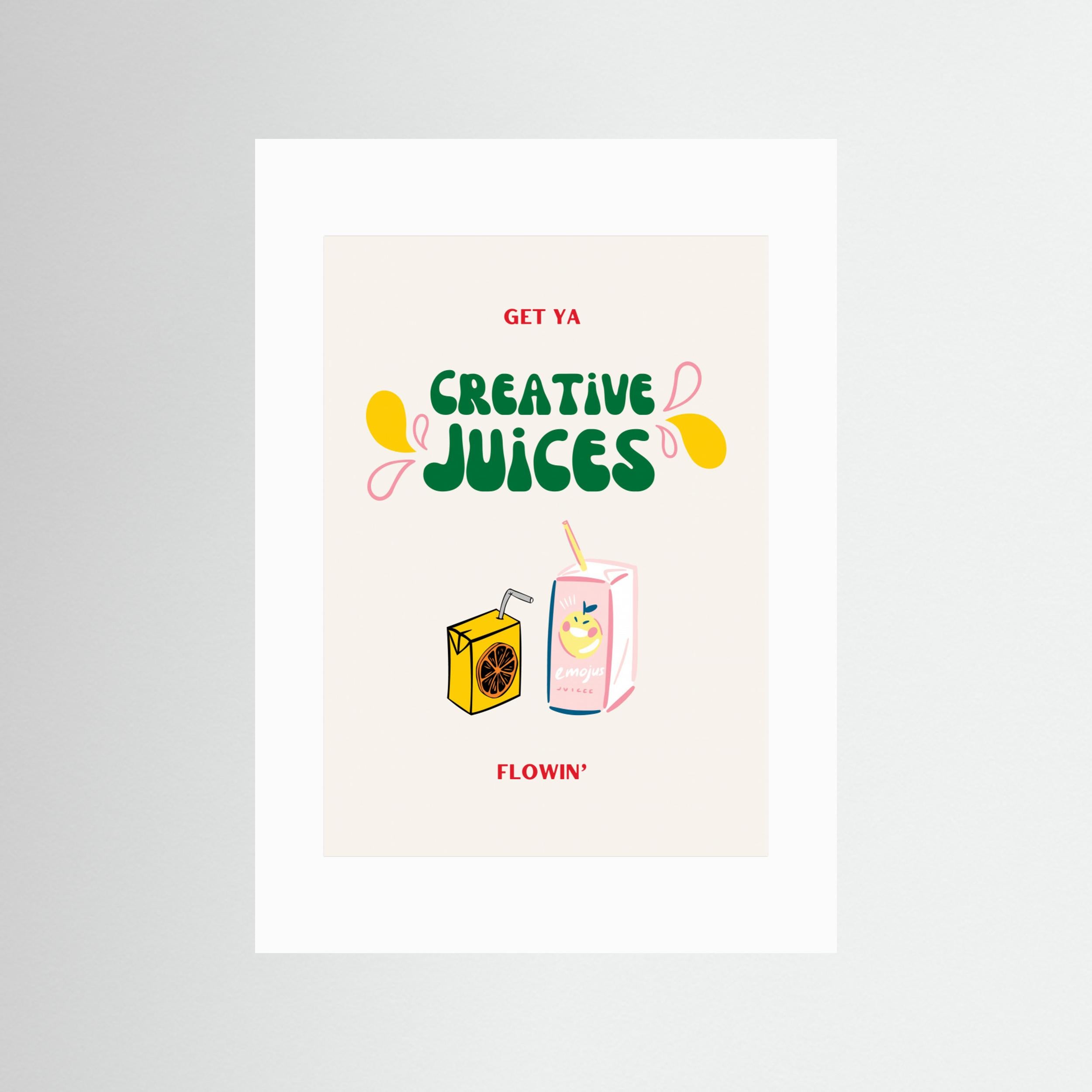Creative Juices Print by Nazma Khokhar