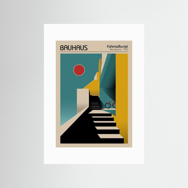 Bauhaus Fahrradkunst by Fadil Roze - Fine Art Paper Print - dreamtprint.art - 14 x 21 cm / 5 x 8″ (A5)