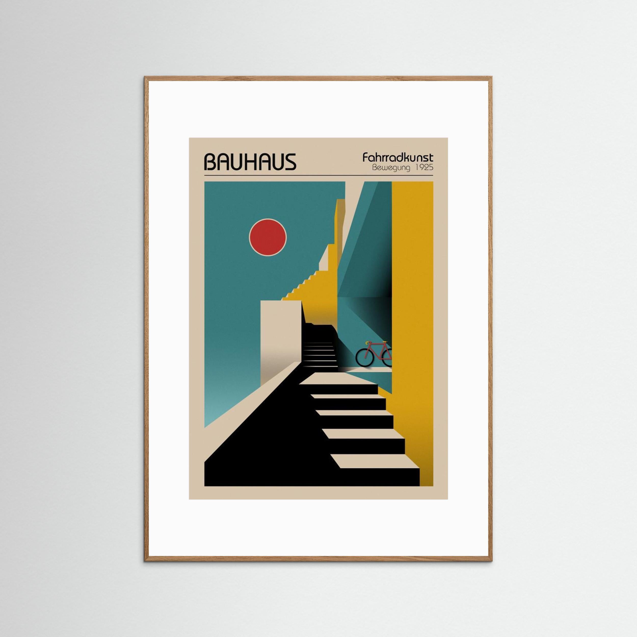 Bauhaus Fahrradkunst by Fadil Roze - Fine Art Paper Print - dreamtprint.art - 14 x 21 cm / 5 x 8″ (A5)