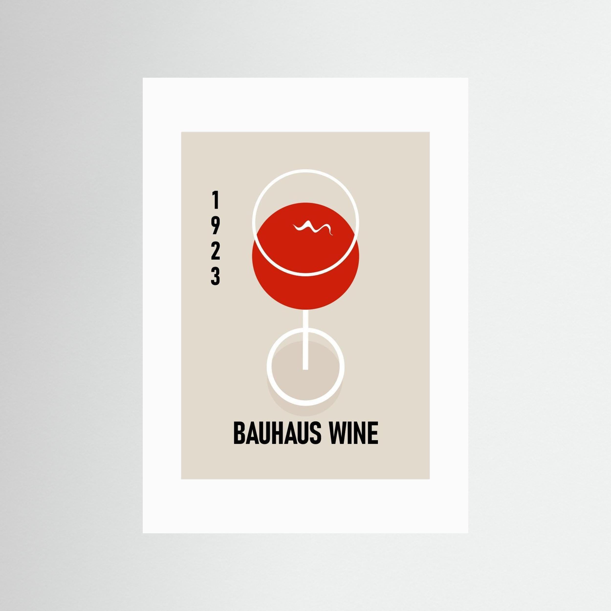 Bauhaus Wine by Sannel Larson - Fine Art Paper Print - dreamtprint.art - 14 x 21 cm / 5 x 8″ (A5)