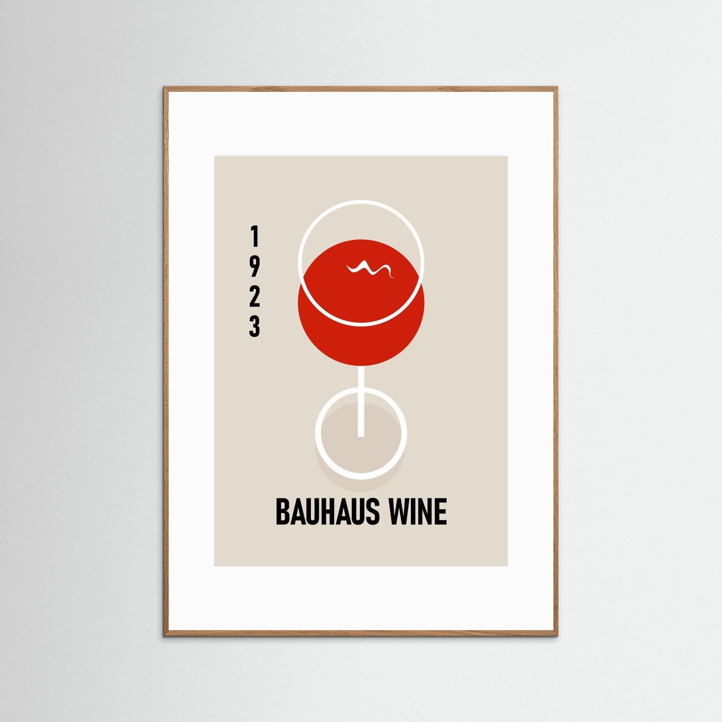 Bauhaus Wine by Sannel Larson - Fine Art Paper Print - dreamtprint.art - 14 x 21 cm / 5 x 8″ (A5)