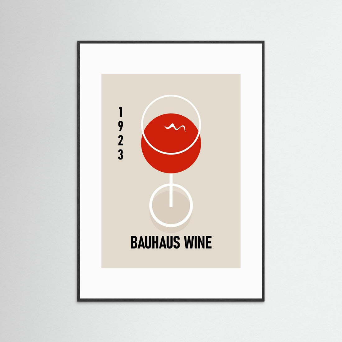Bauhaus Wine by Sannel Larson - Fine Art Paper Print - dreamtprint.art - 14 x 21 cm / 5 x 8″ (A5)