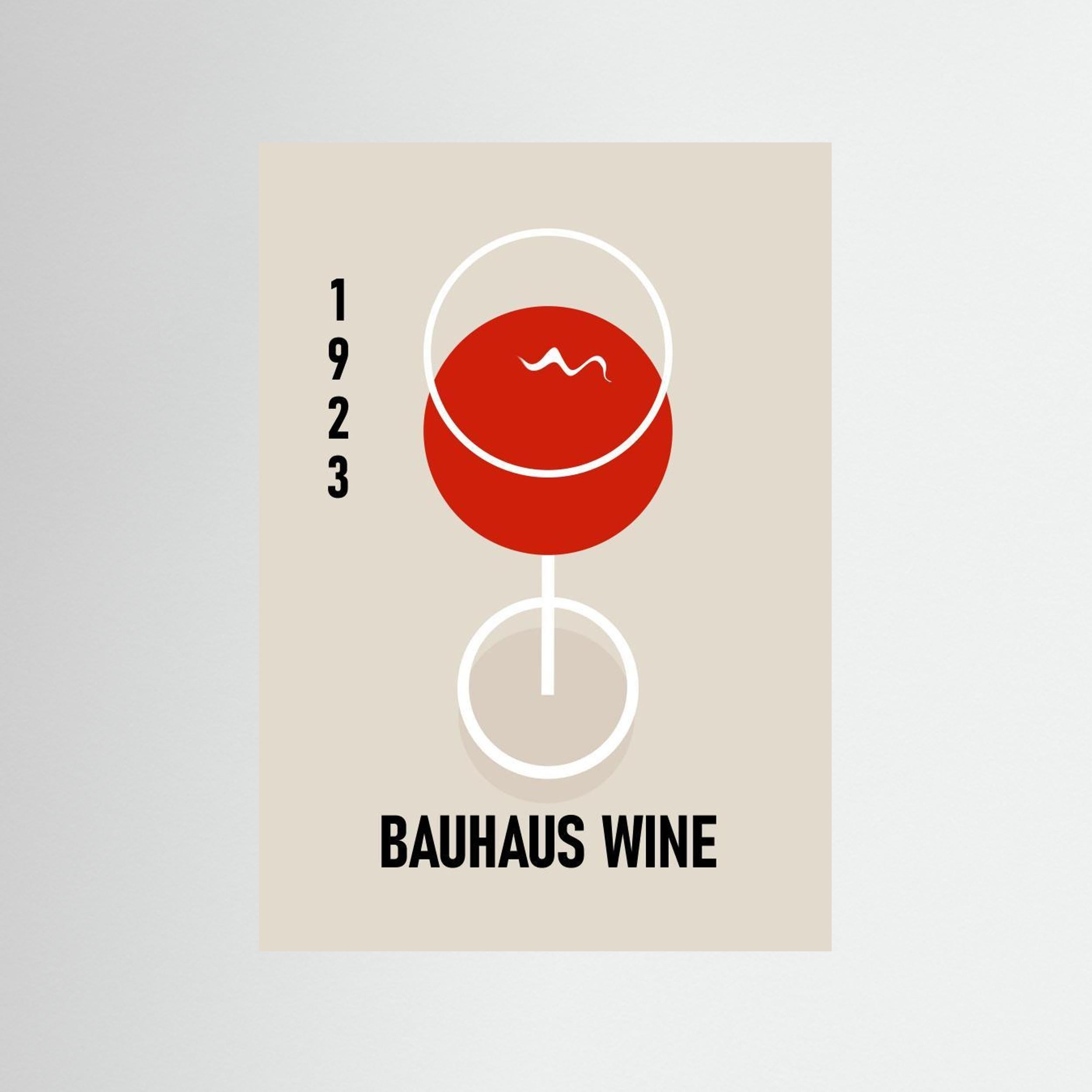 Bauhaus Wine by Sannel Larson - Fine Art Paper Print - dreamtprint.art - 14 x 21 cm / 5 x 8″ (A5)