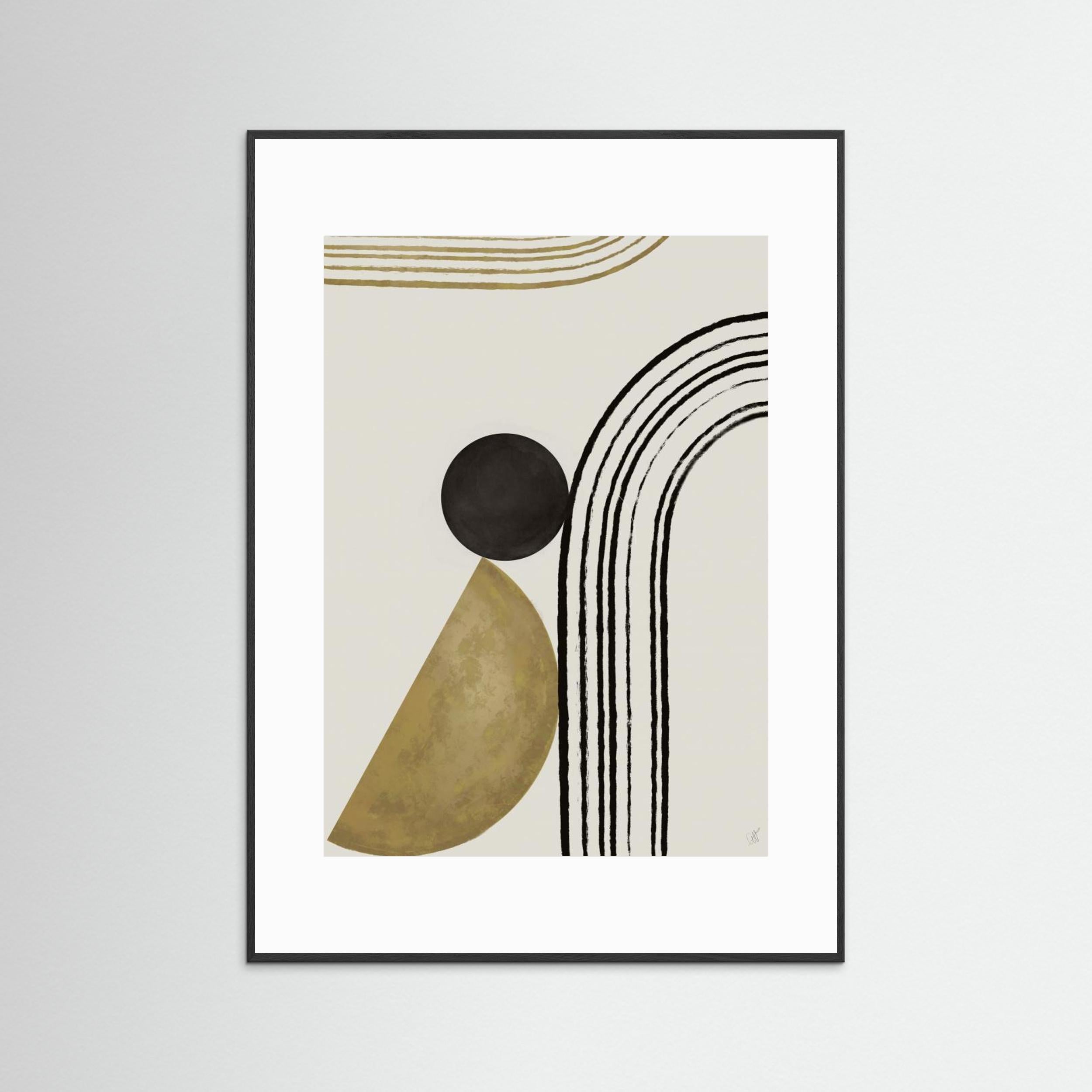 Scandi Gold Abstract by Anne Marie Volfova