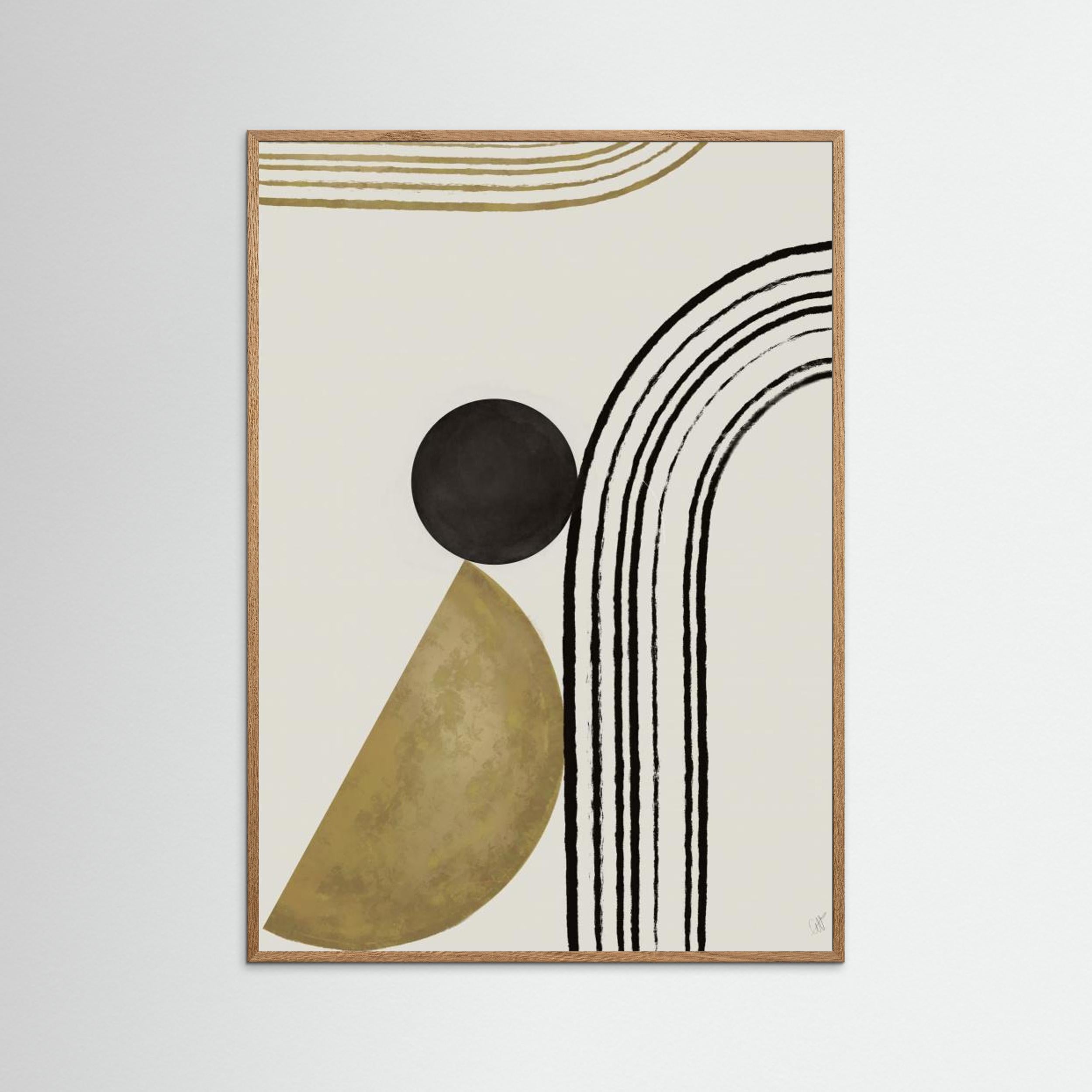 Scandi Gold Abstract by Anne Marie Volfova