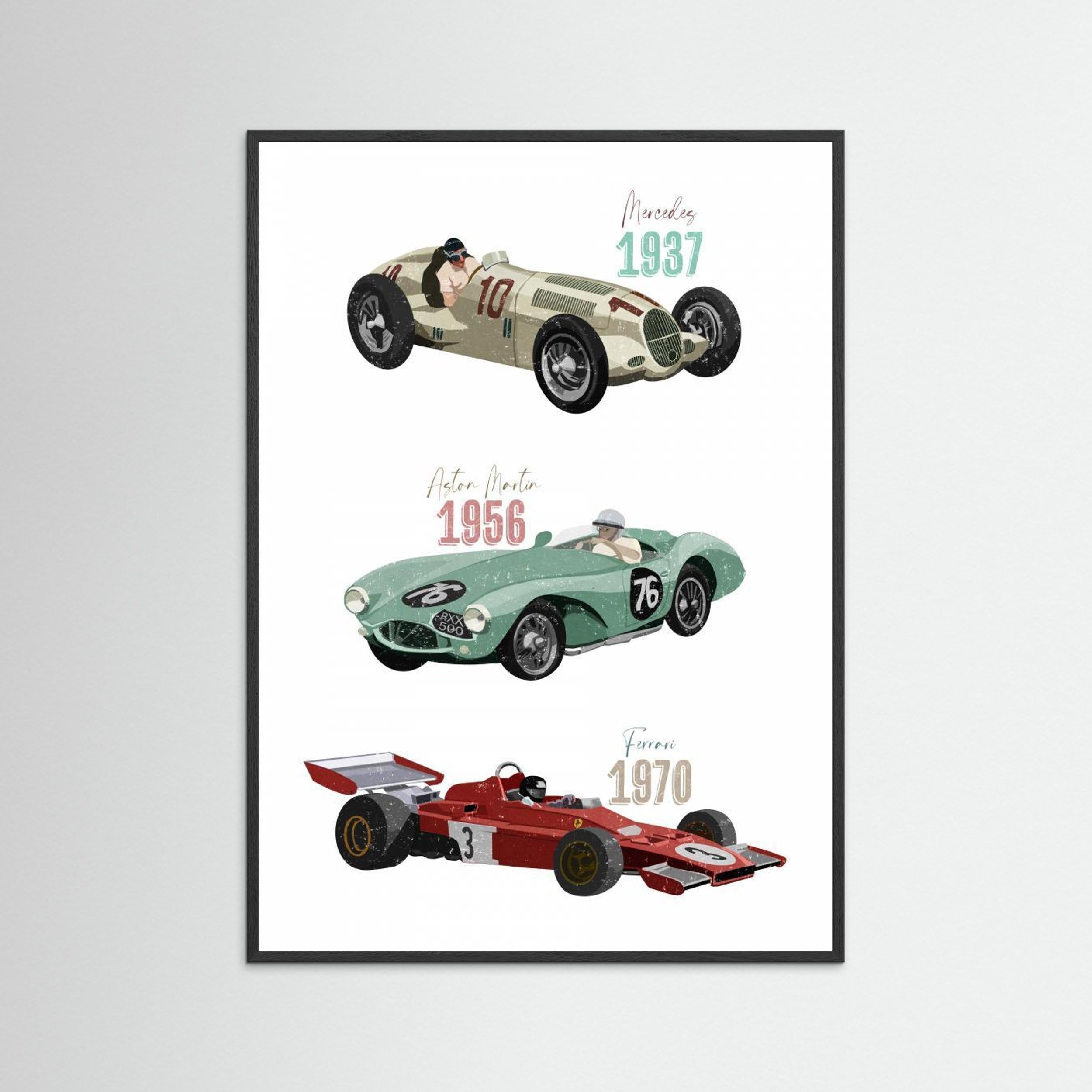 Vintage Racecars by Goed Blauw
