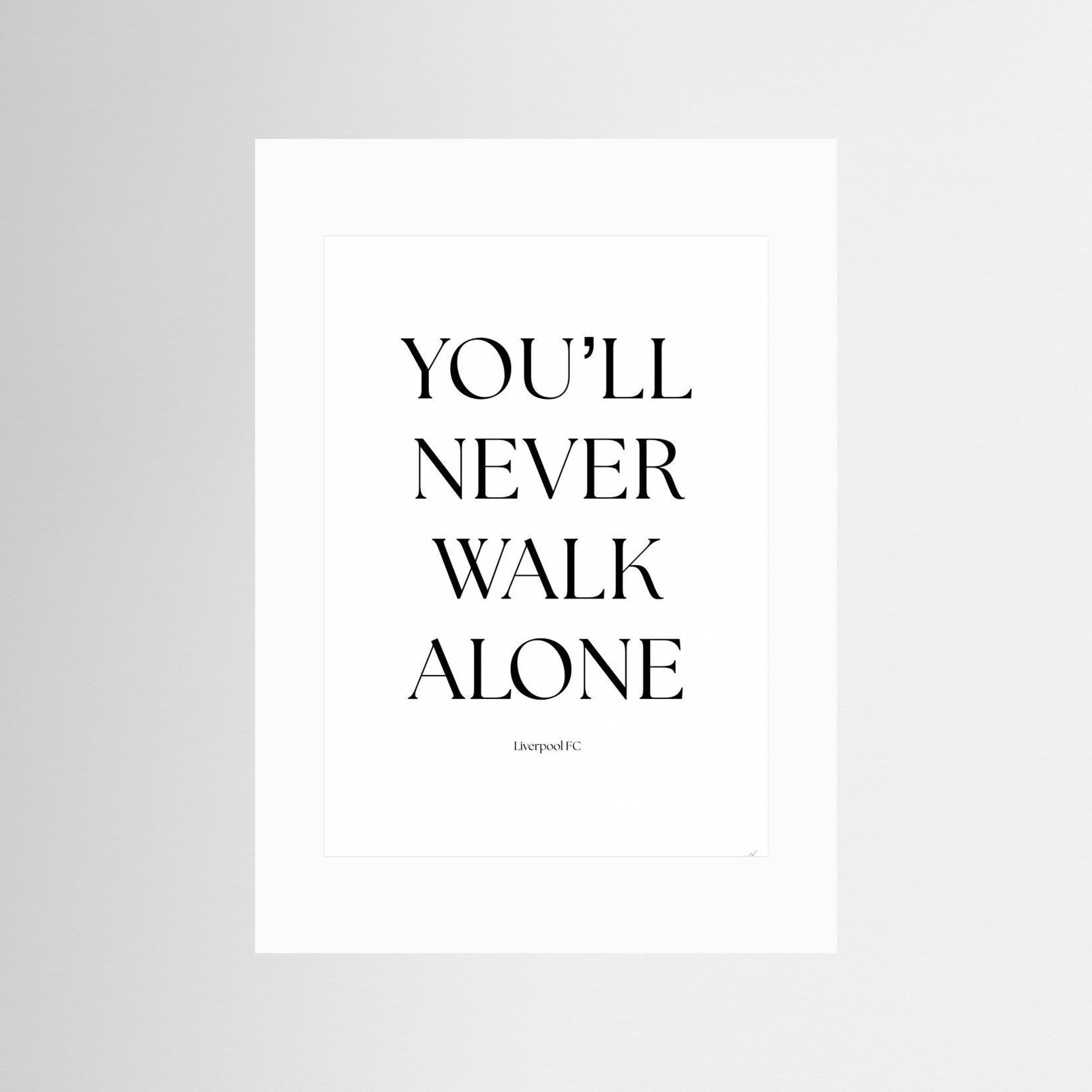 You will never walk alone by Anne Marie Volfova