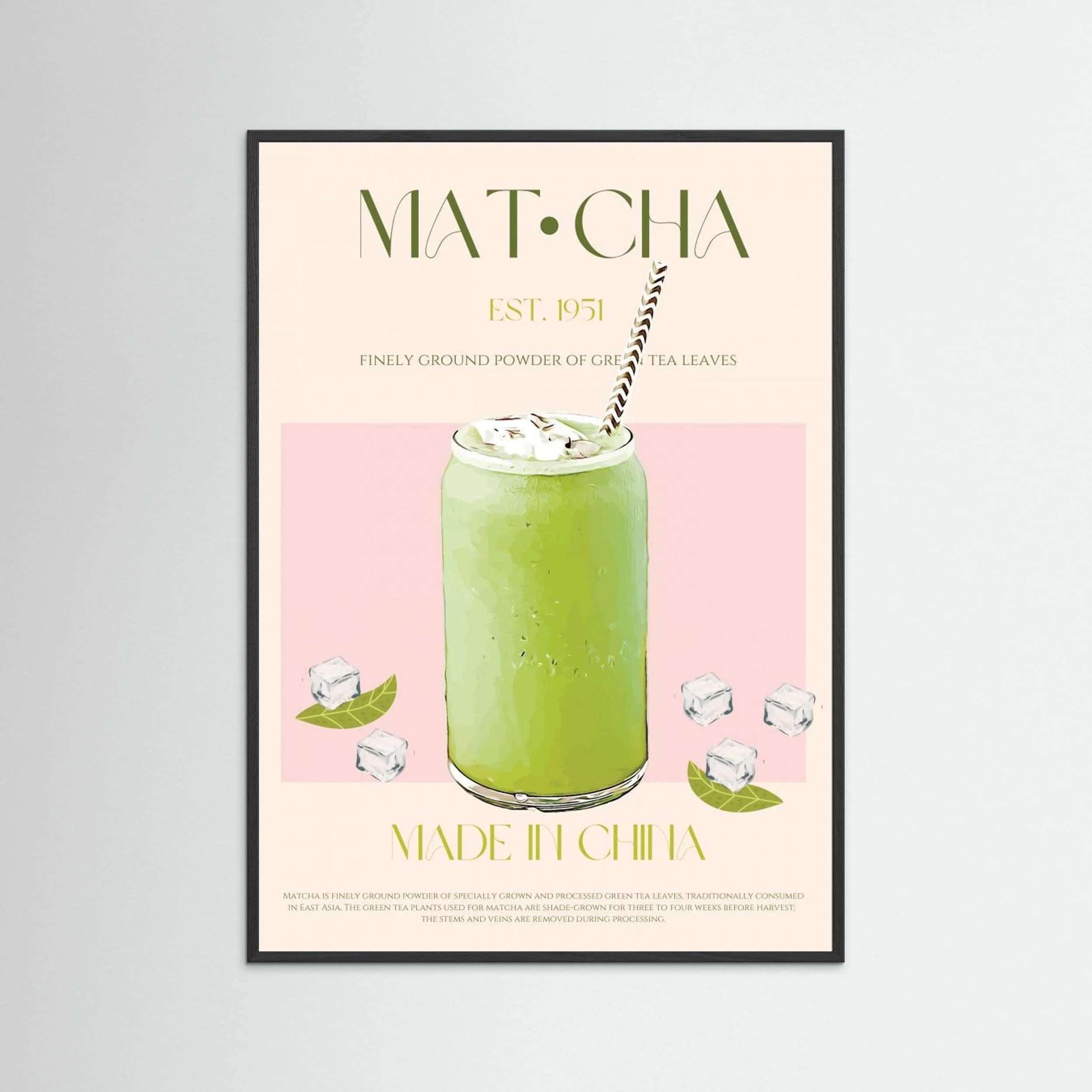 Chilled Matcha Drink by Nazma Khokhar - Fine Art Paper Print - dreamtprint.art - 14 x 21 cm / 5 x 8″ (A5)