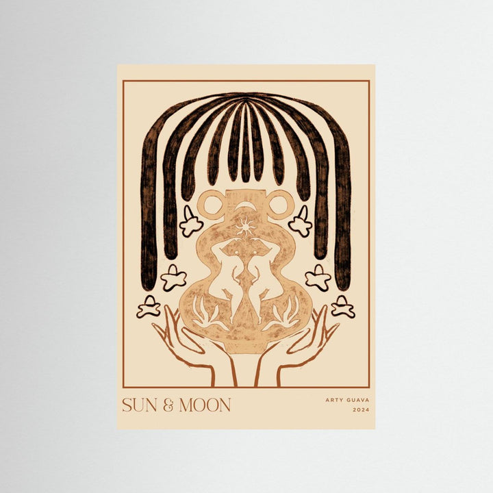 Vessel Collection : Sun &amp; Moon (LineArt) by Arty Guava