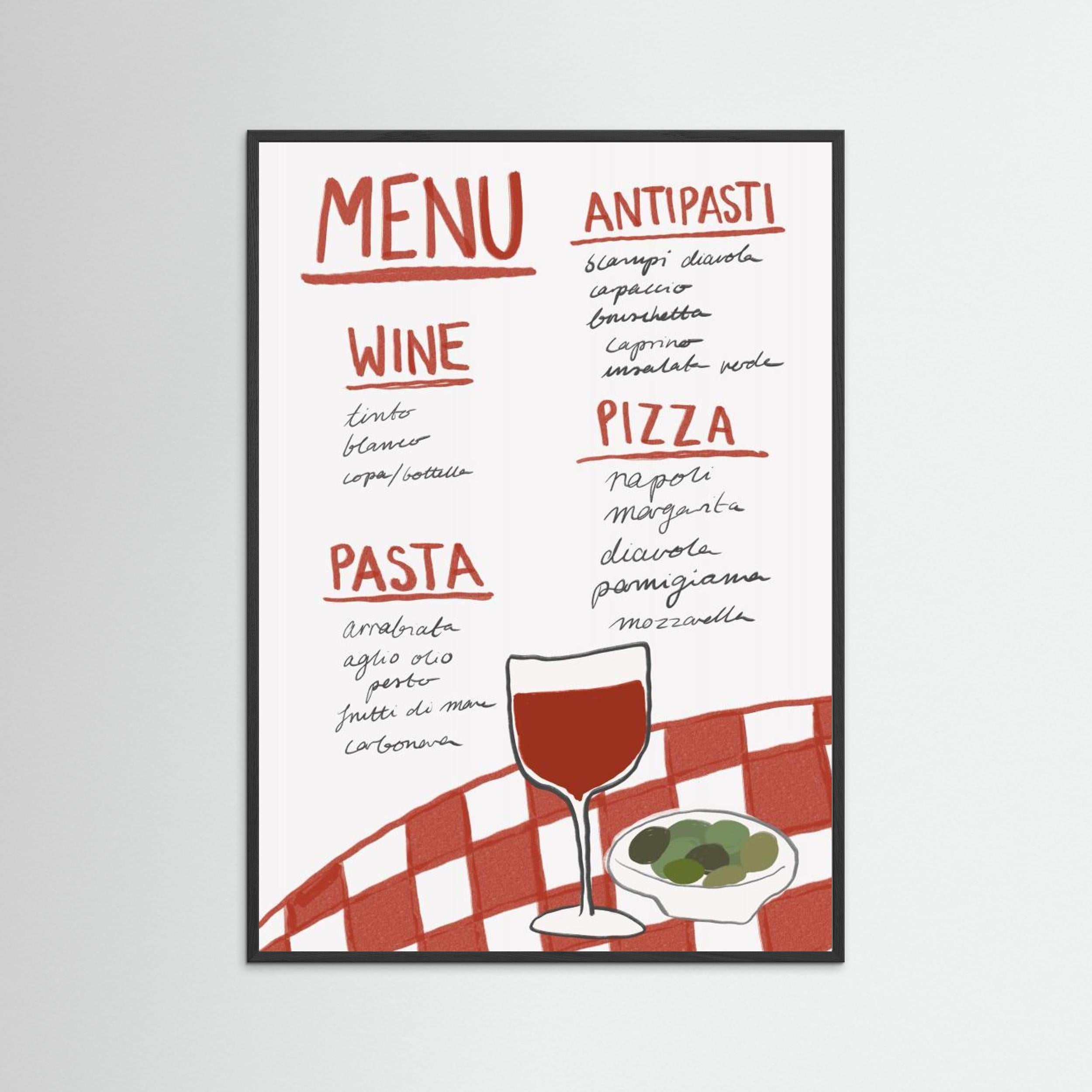 Italian Menu by Athene Fritsch