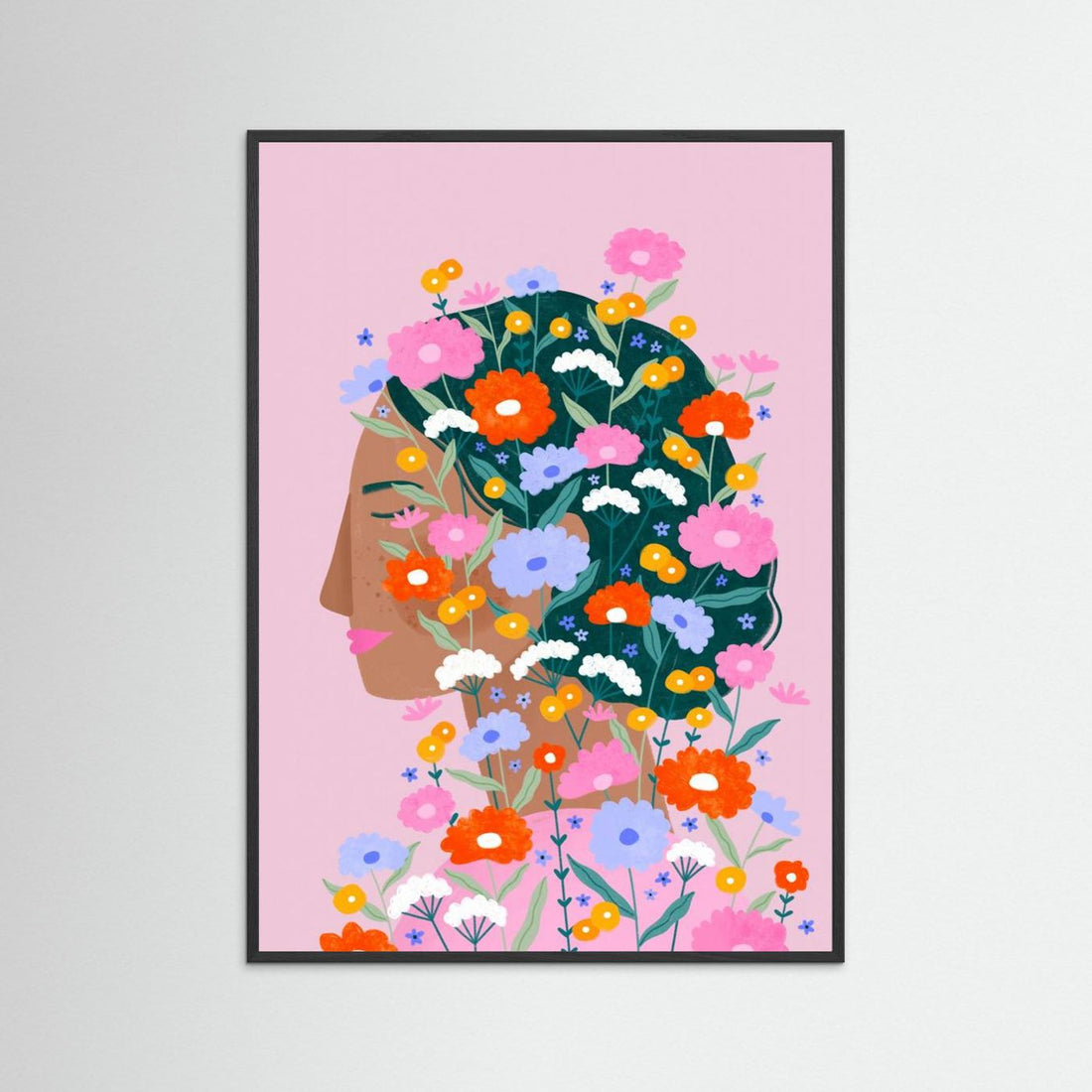 Colourful flower Lady by Bea Müller